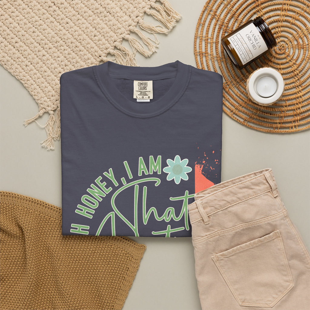 That Auntie Textured T-Shirt — "Oh Honey, I Am That Auntie" Graphic Tee