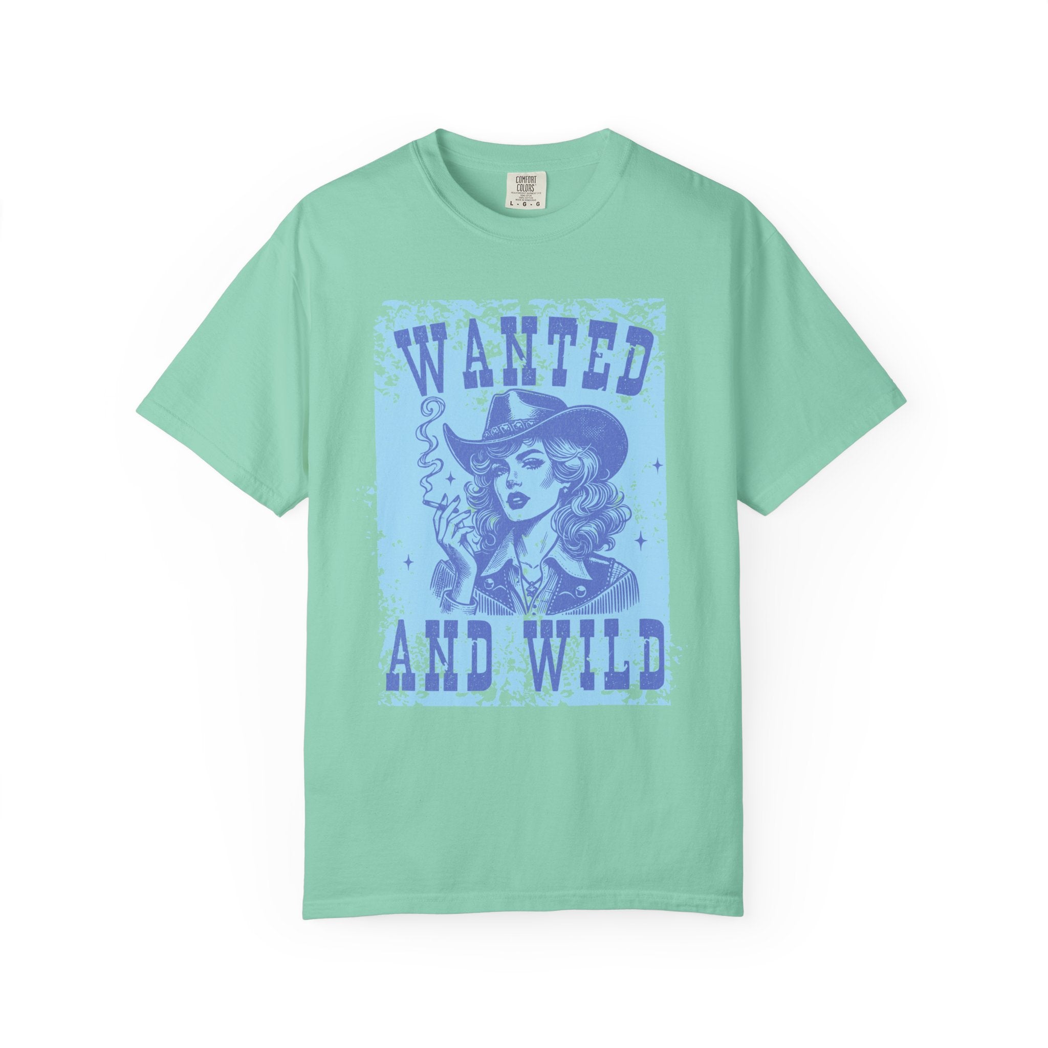 Textured Wanted and Wild Cowboy Girl T-Shirt