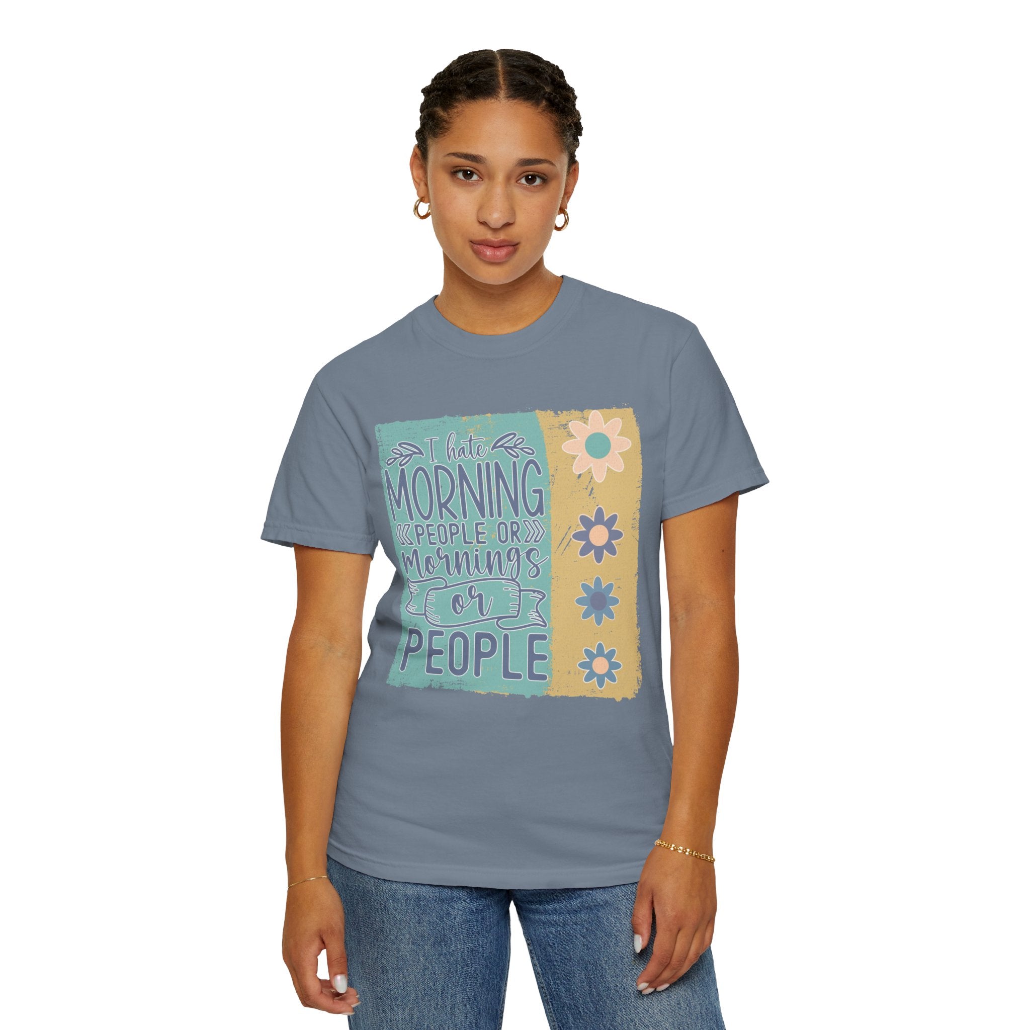 I Hate Morning People Textured Shirt