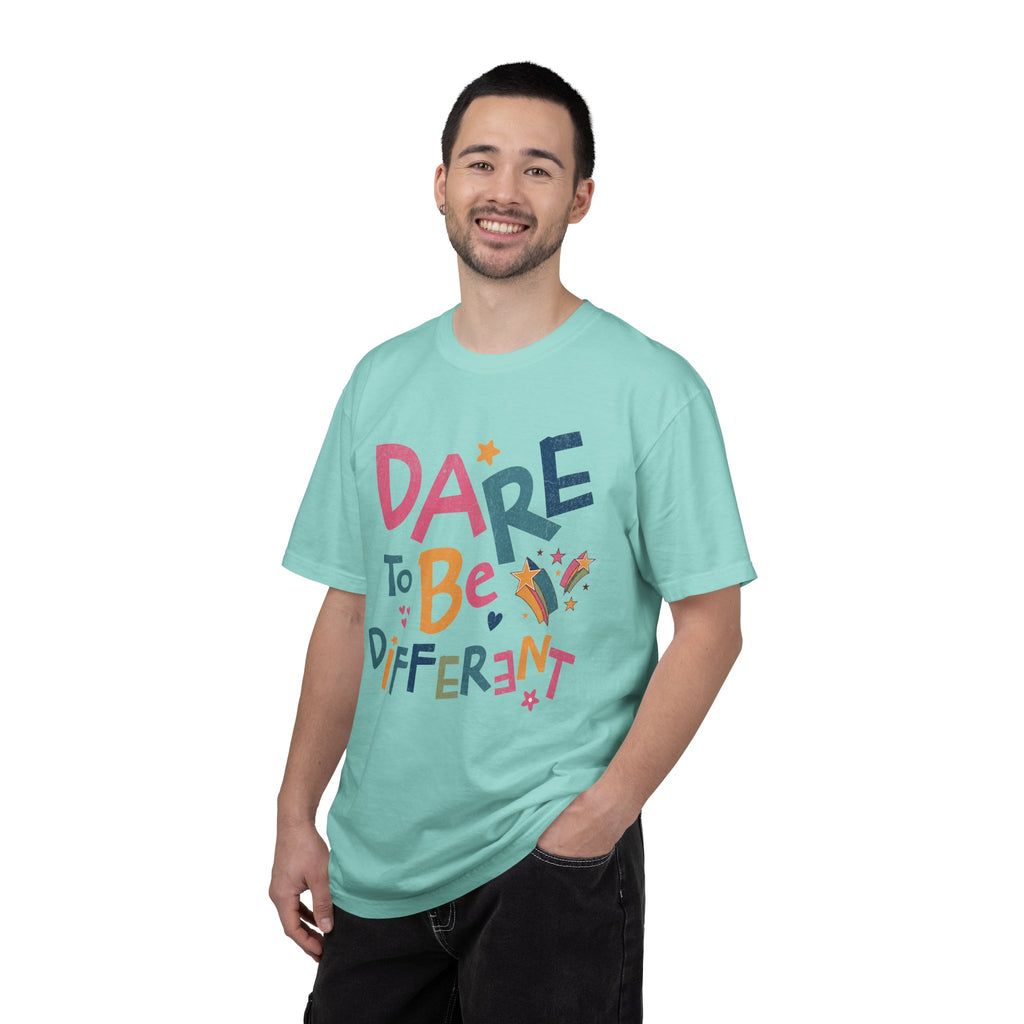 Dare to Be Different graphic T-Shirt | Textured Positive Typography Tee