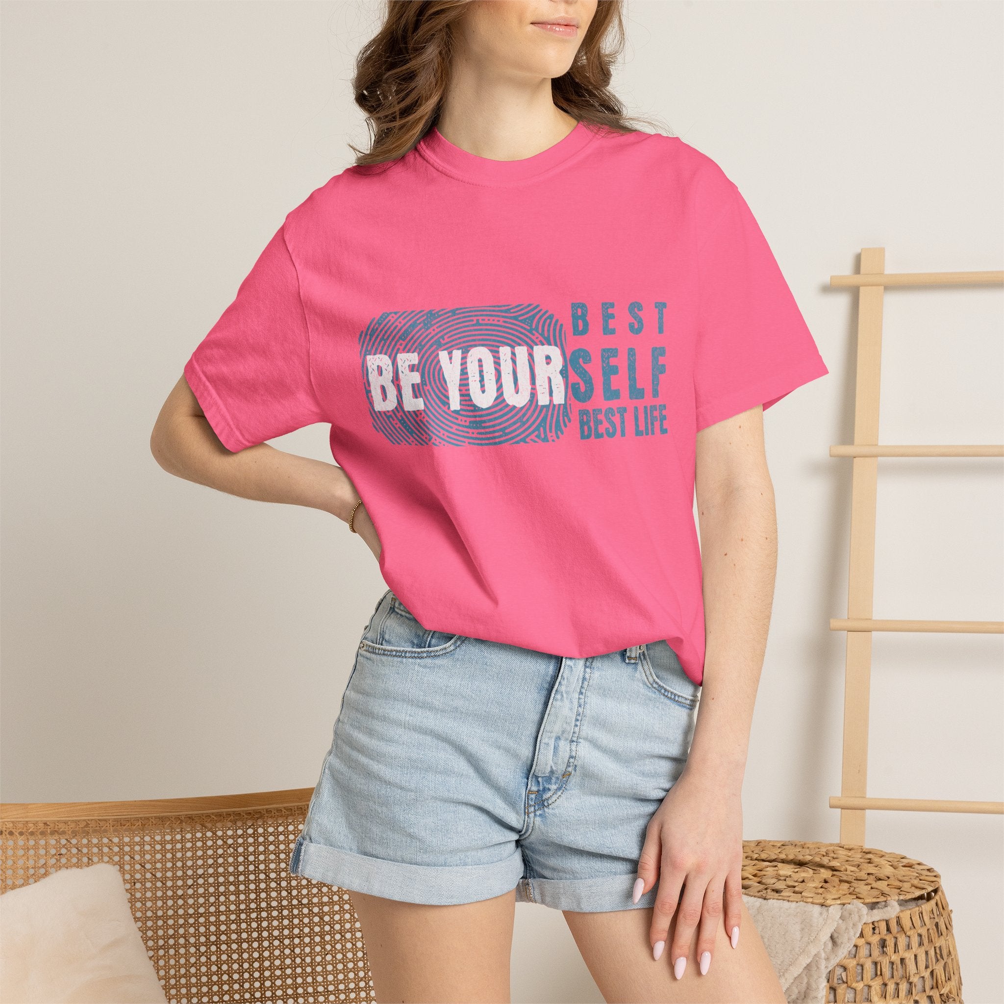 Textured Be Yourself Best Life T-Shirt