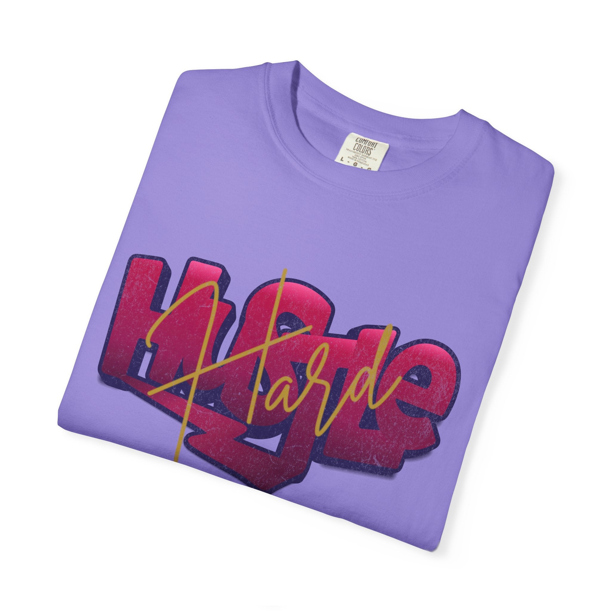 Textured Street Art 'Hustle Hard' Graphic Tee — Vintage Graffiti Unisex T-Shirt