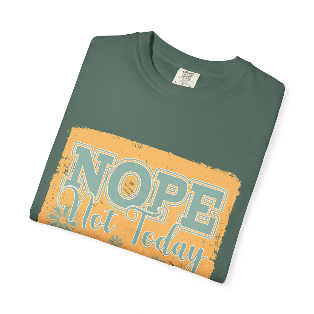NOPE Not Today T-shirt | Textured Retro Beach Script Graphic