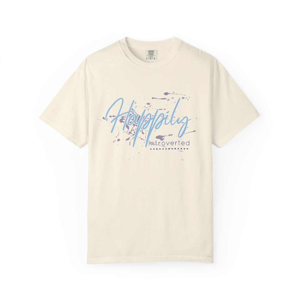 Introverted Aesthetic Textured T-Shirt — 'Anti-Social' Minimal Script Graphic