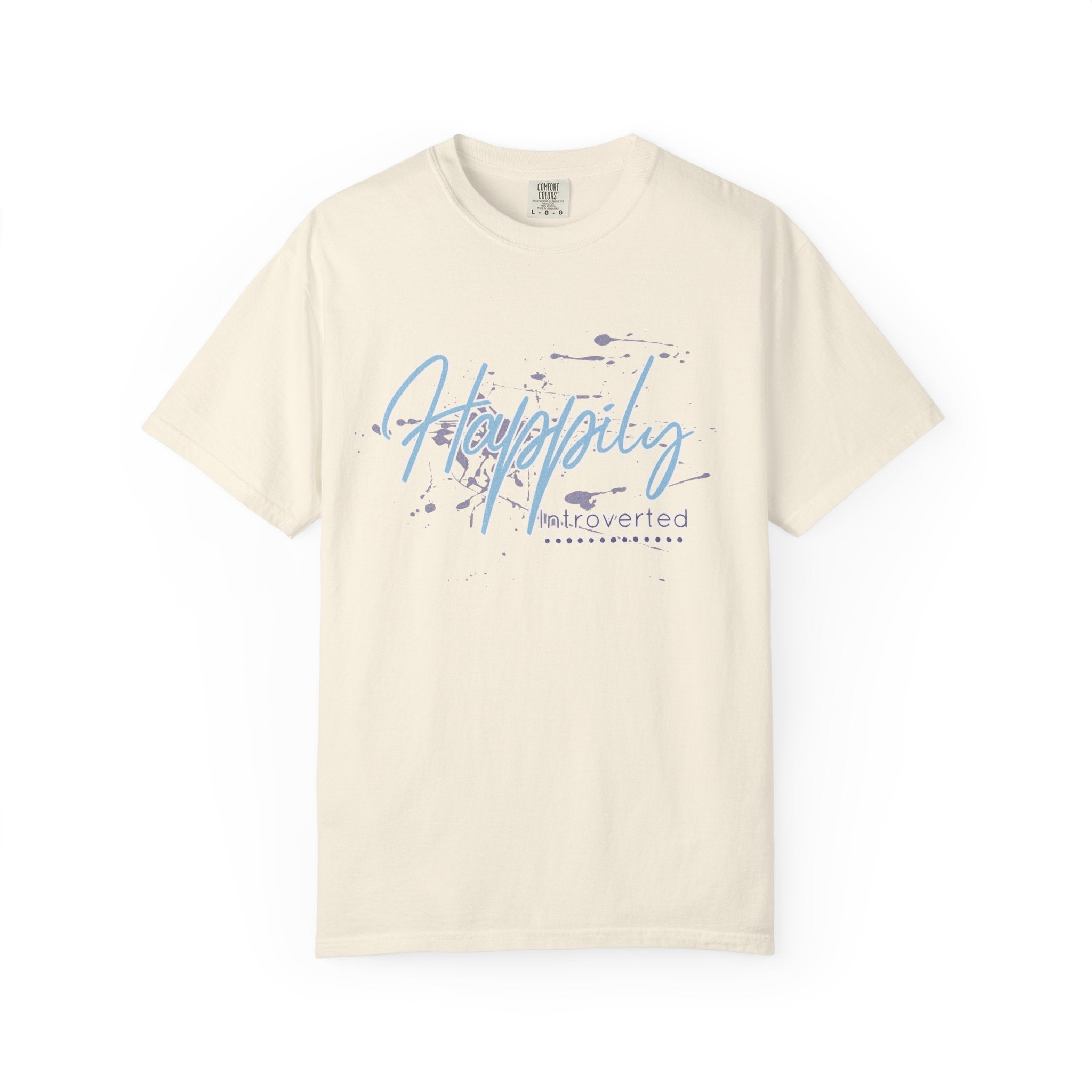 Introverted Aesthetic Textured T-Shirt — 'Anti-Social' Minimal Script Graphic
