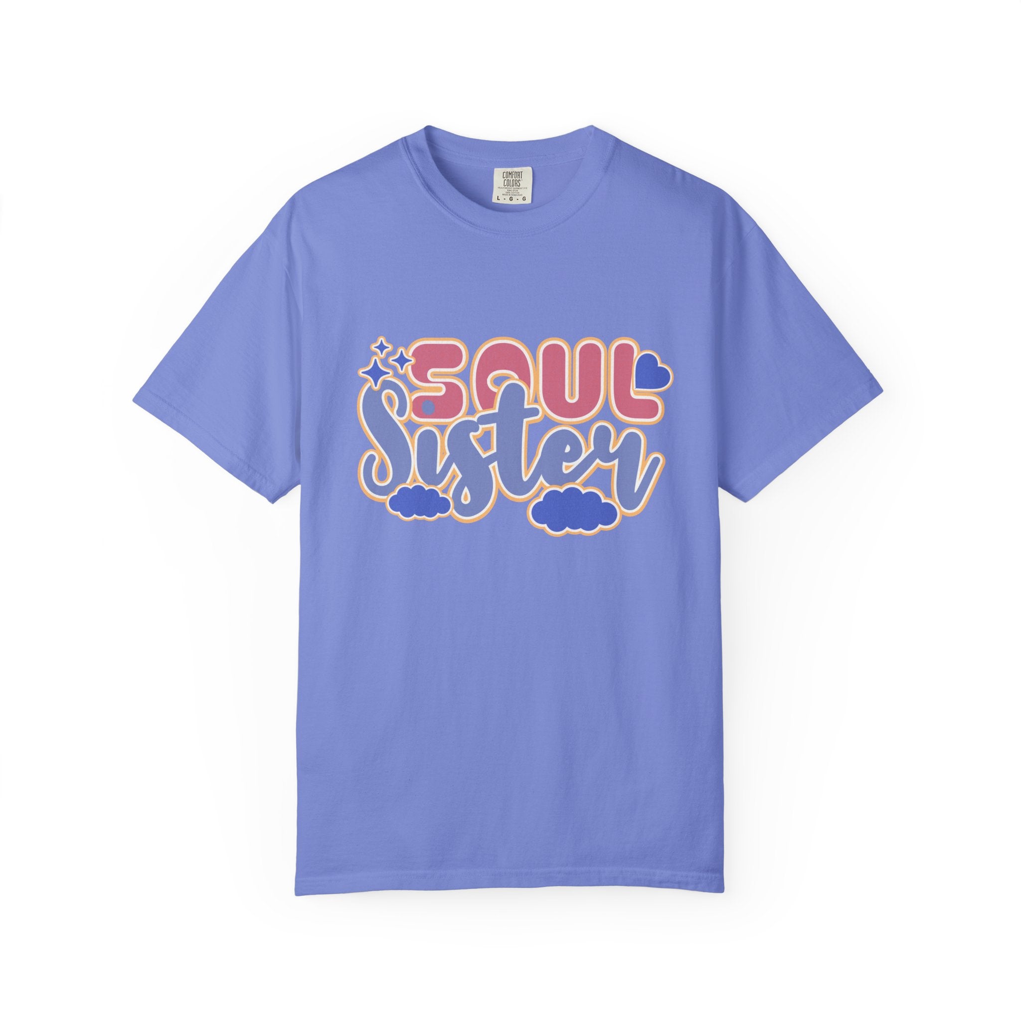 Soul Sister Textured T-Shirt — Retro Script Graphic Tee