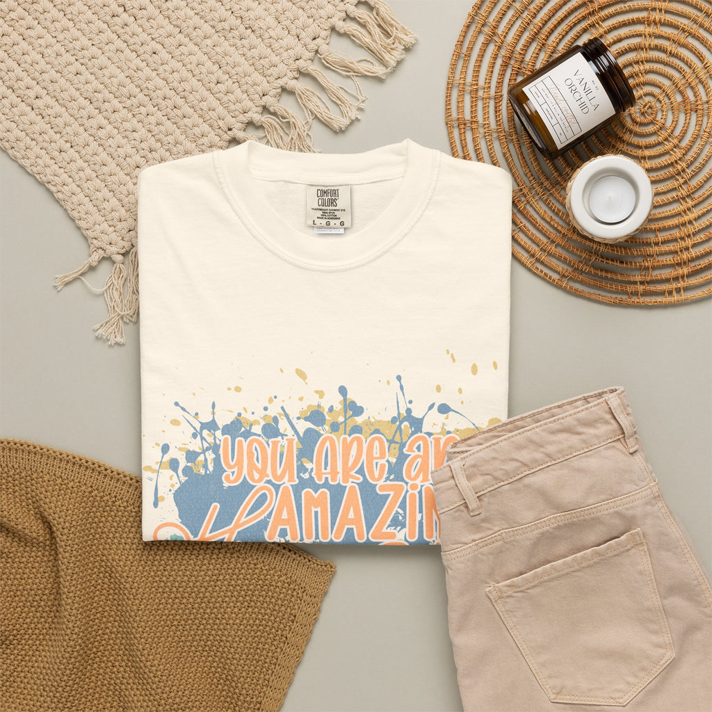 T-Shirt — "You Are An Amazing Human" Textured Inspirational Graphic Tee