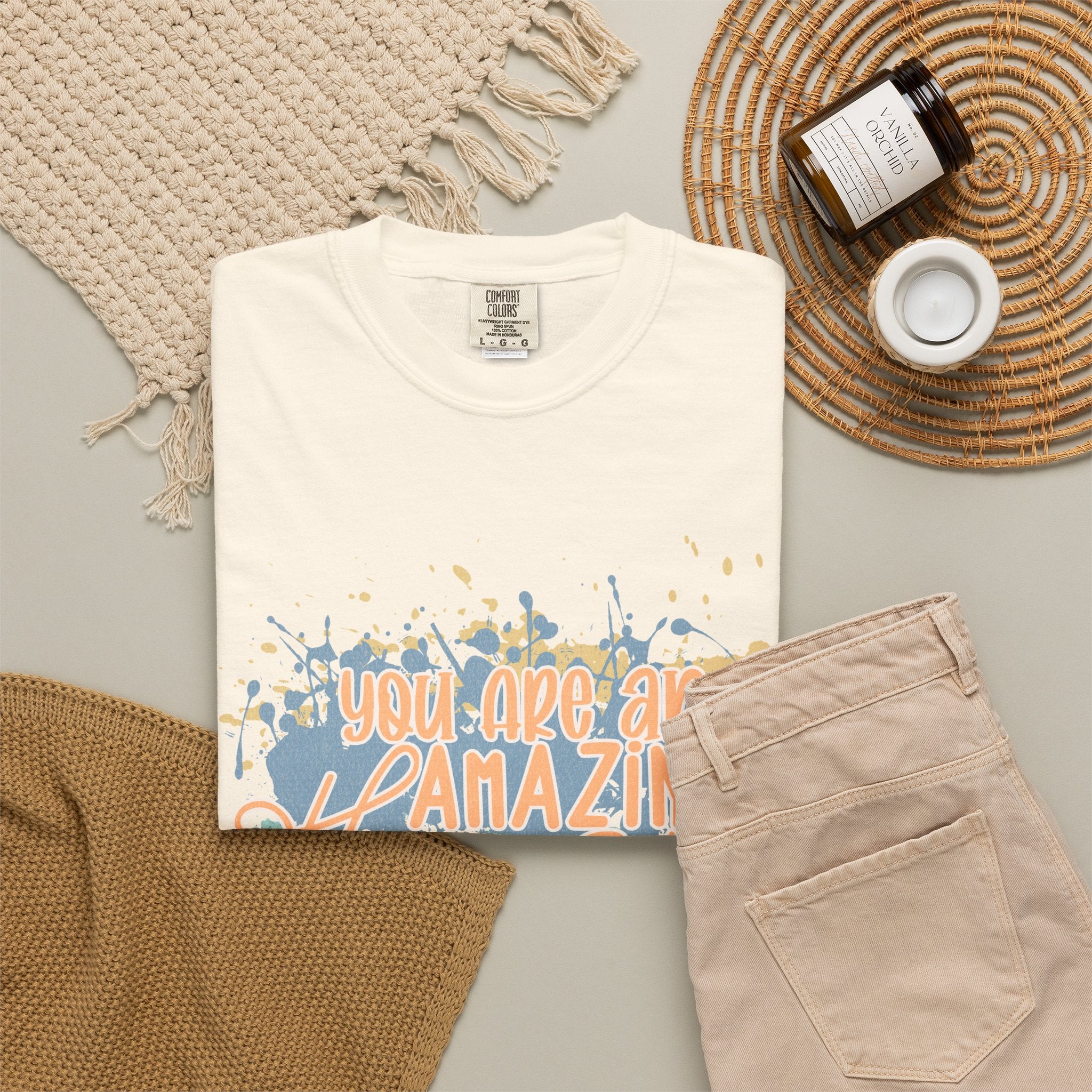 T-Shirt — "You Are An Amazing Human" Textured Inspirational Graphic Tee