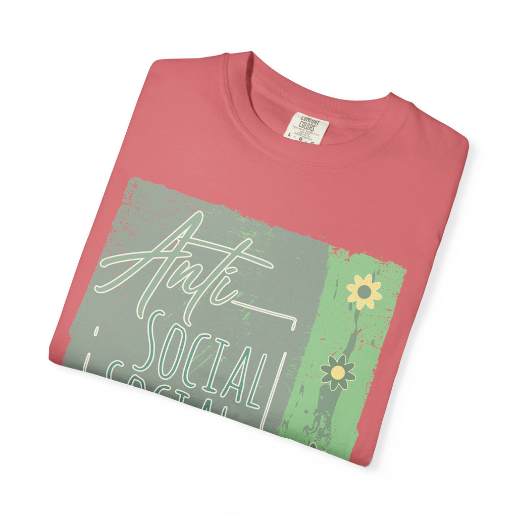 Textured Anti Social Social Club Floral Graphic T-Shirt