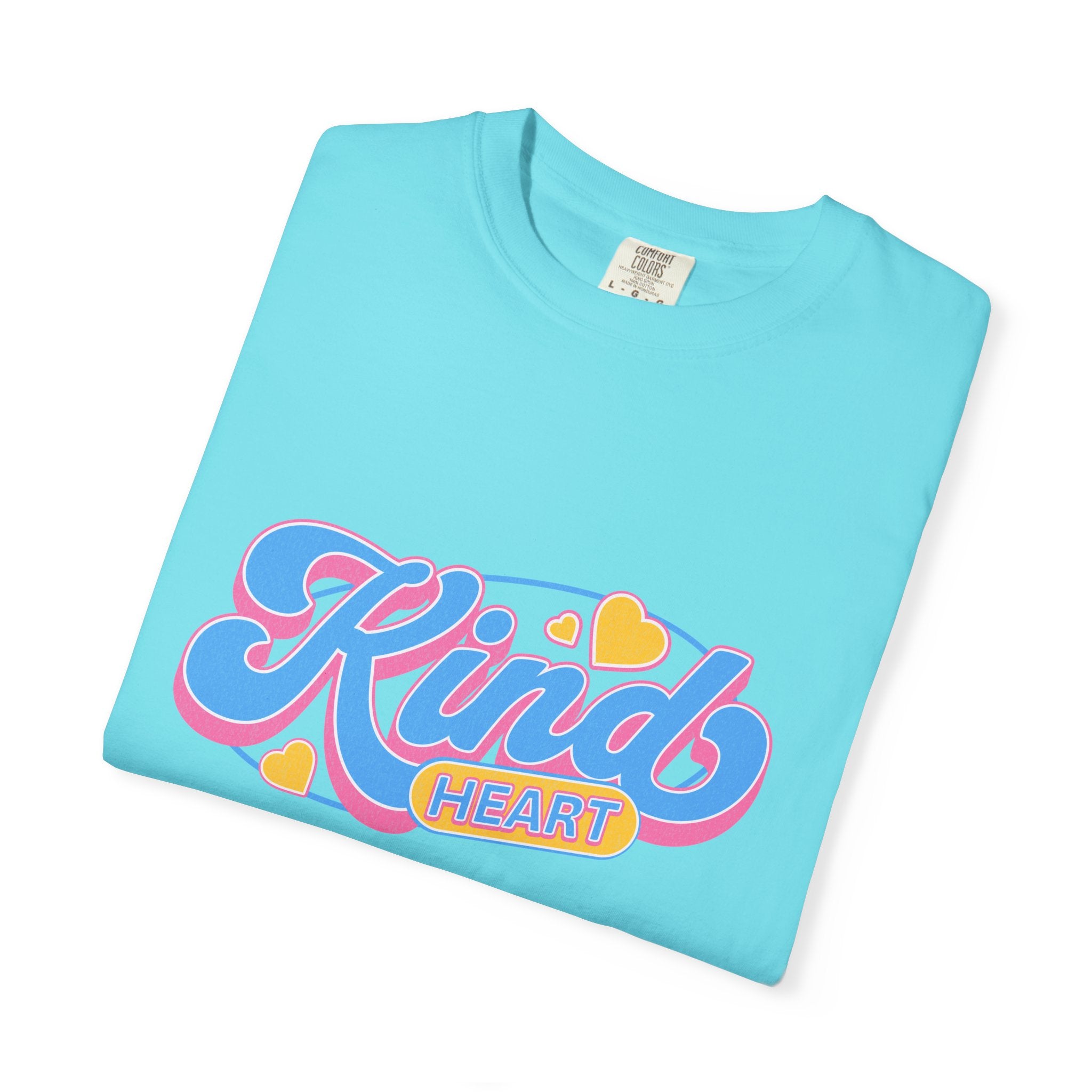 Textured Kind Heart T-Shirt — Retro Script Hearts Tee