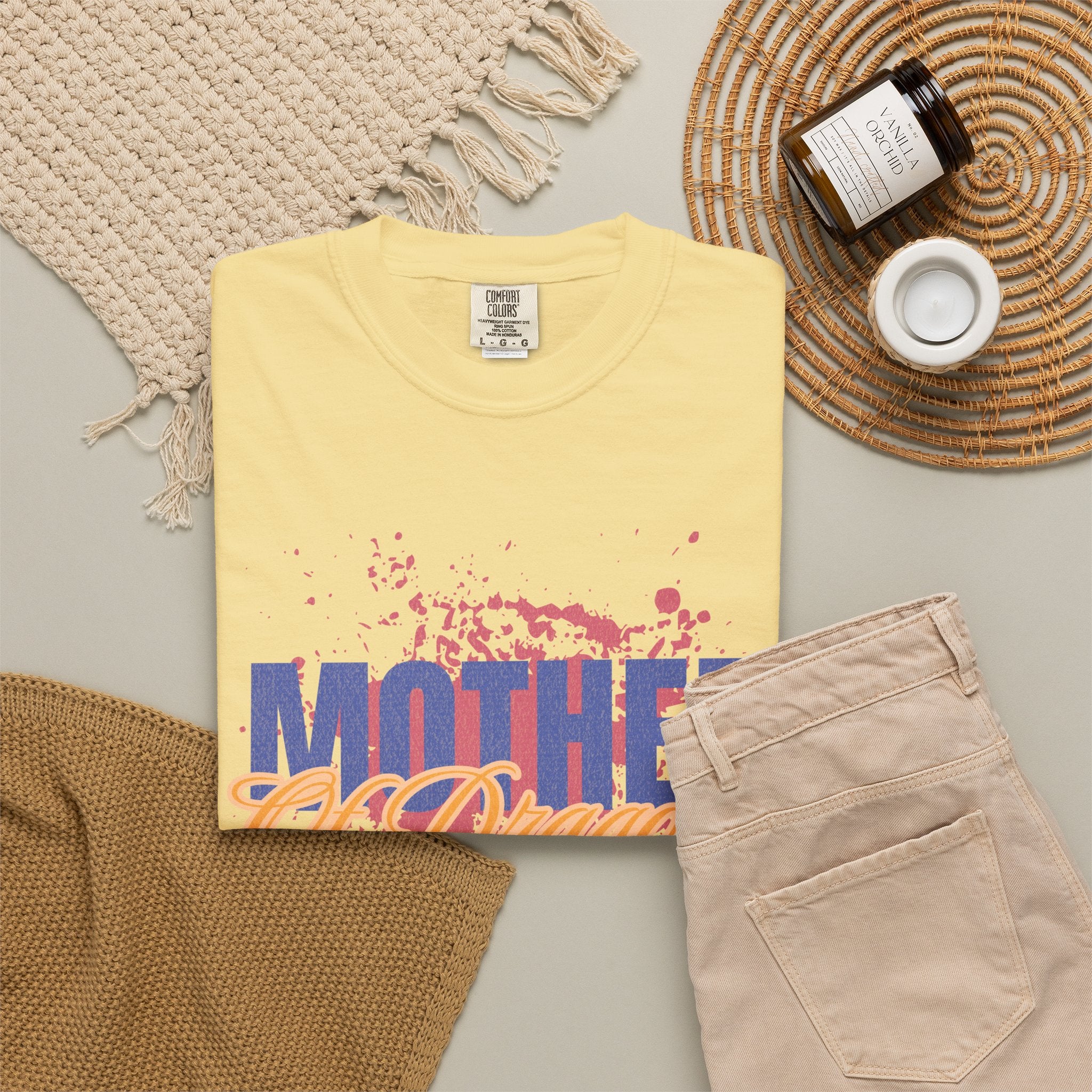 Mother of Dragons Textured T-Shirt — Bold Fantasy Tribute Tee