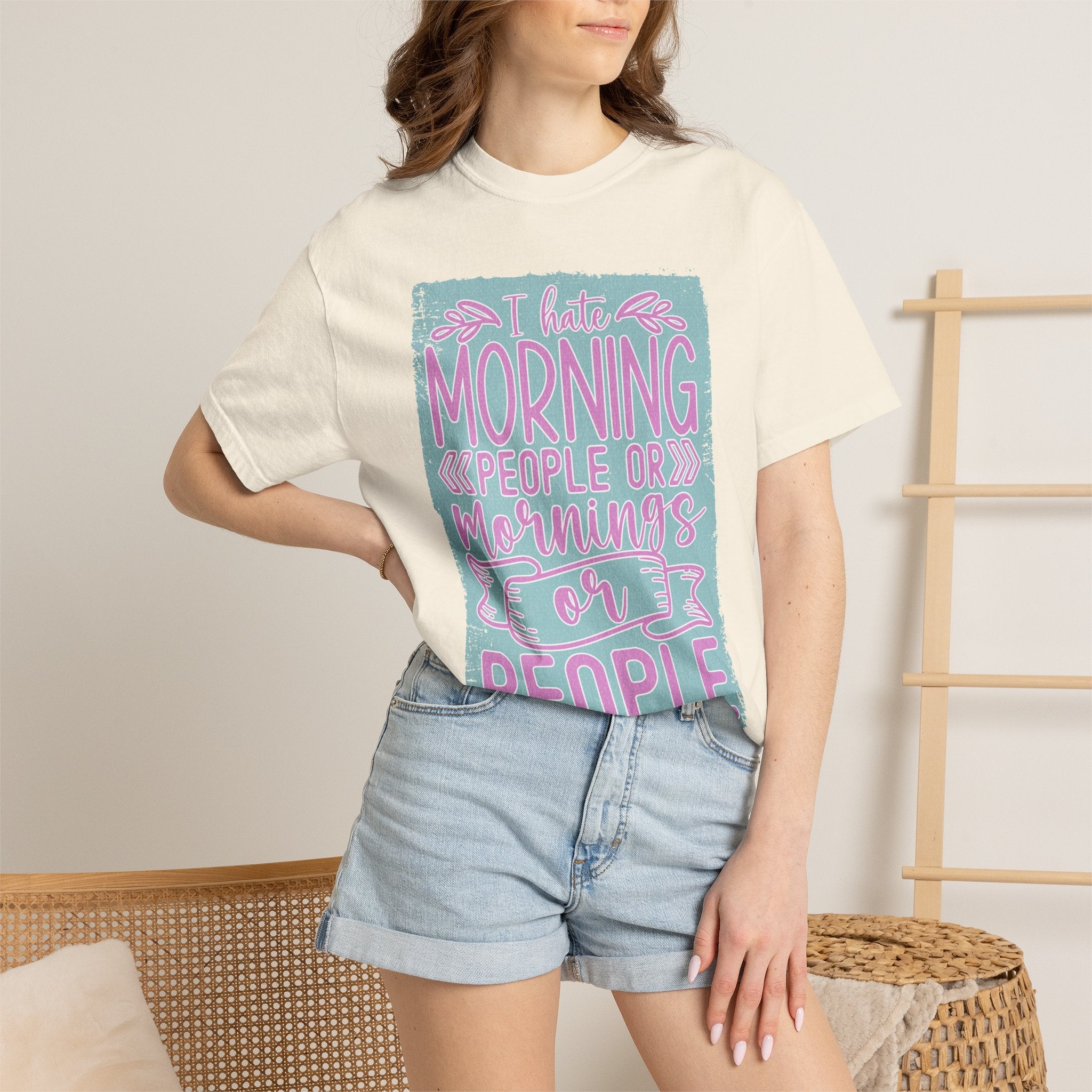 Textured Morning People Or Mornings For People T-Shirt