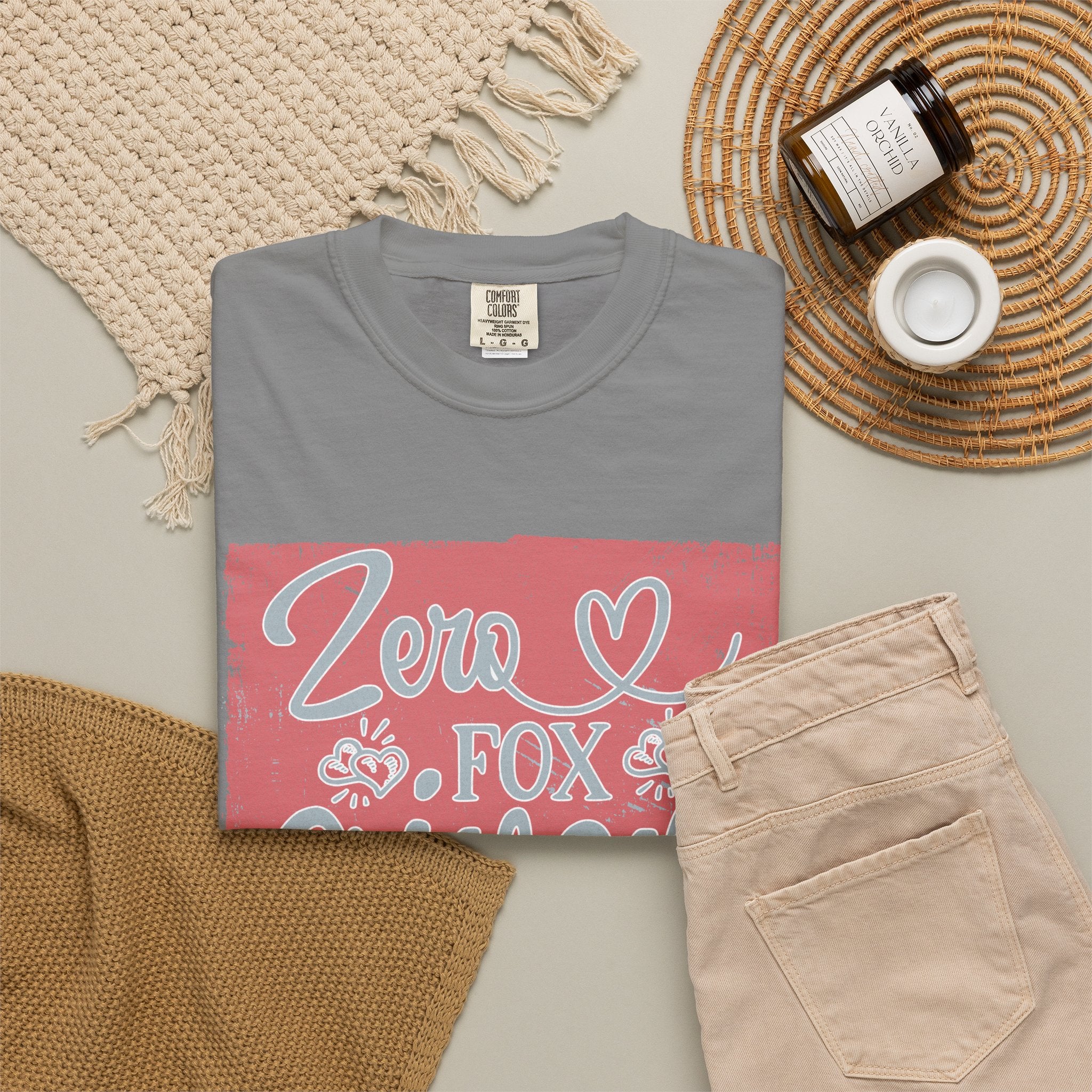 Textured Zero Fox Given T‑Shirt — Funny Retro Rose Graphic Tee