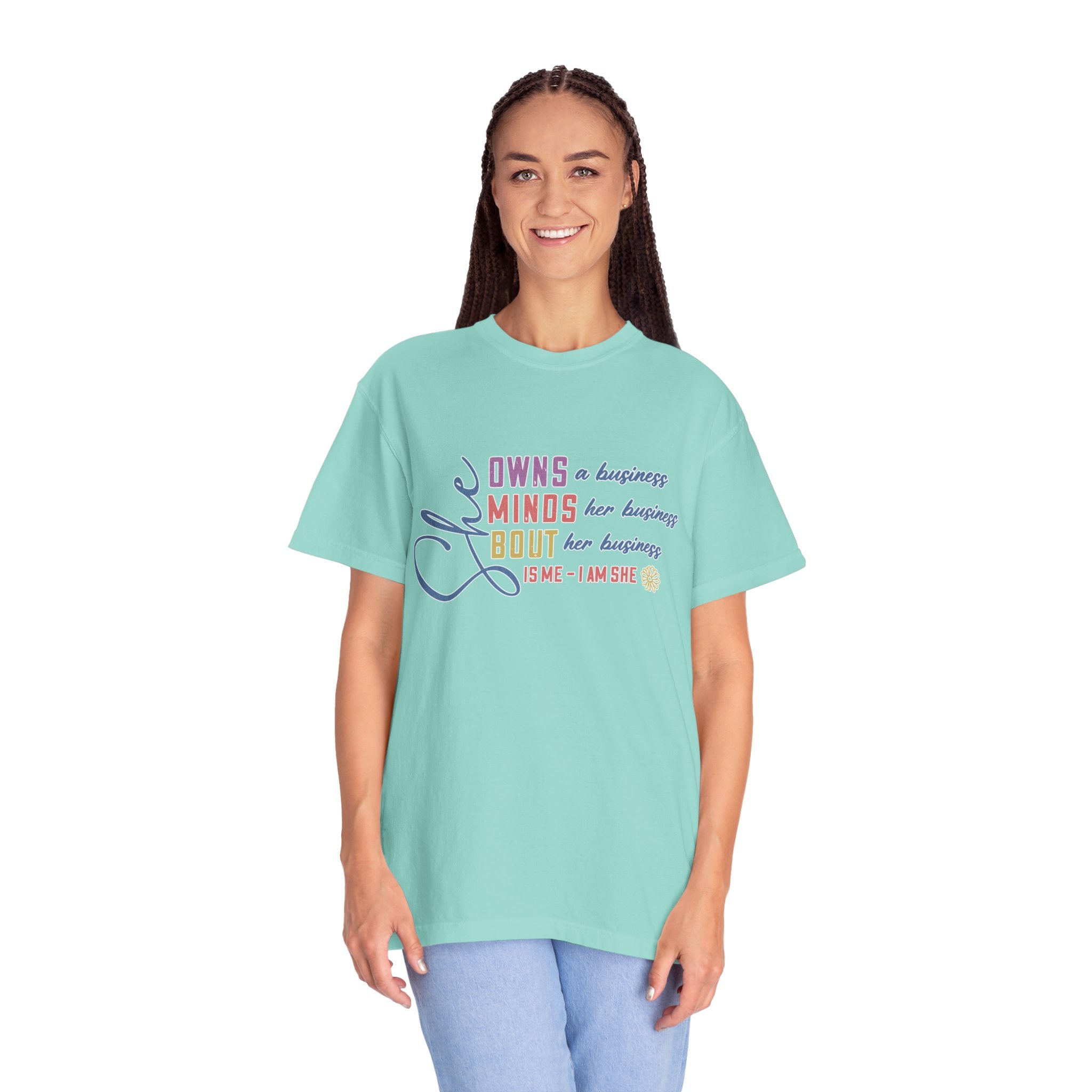 She Owns Minds T Textured-Shirt — Feminist Empowerment Tee
