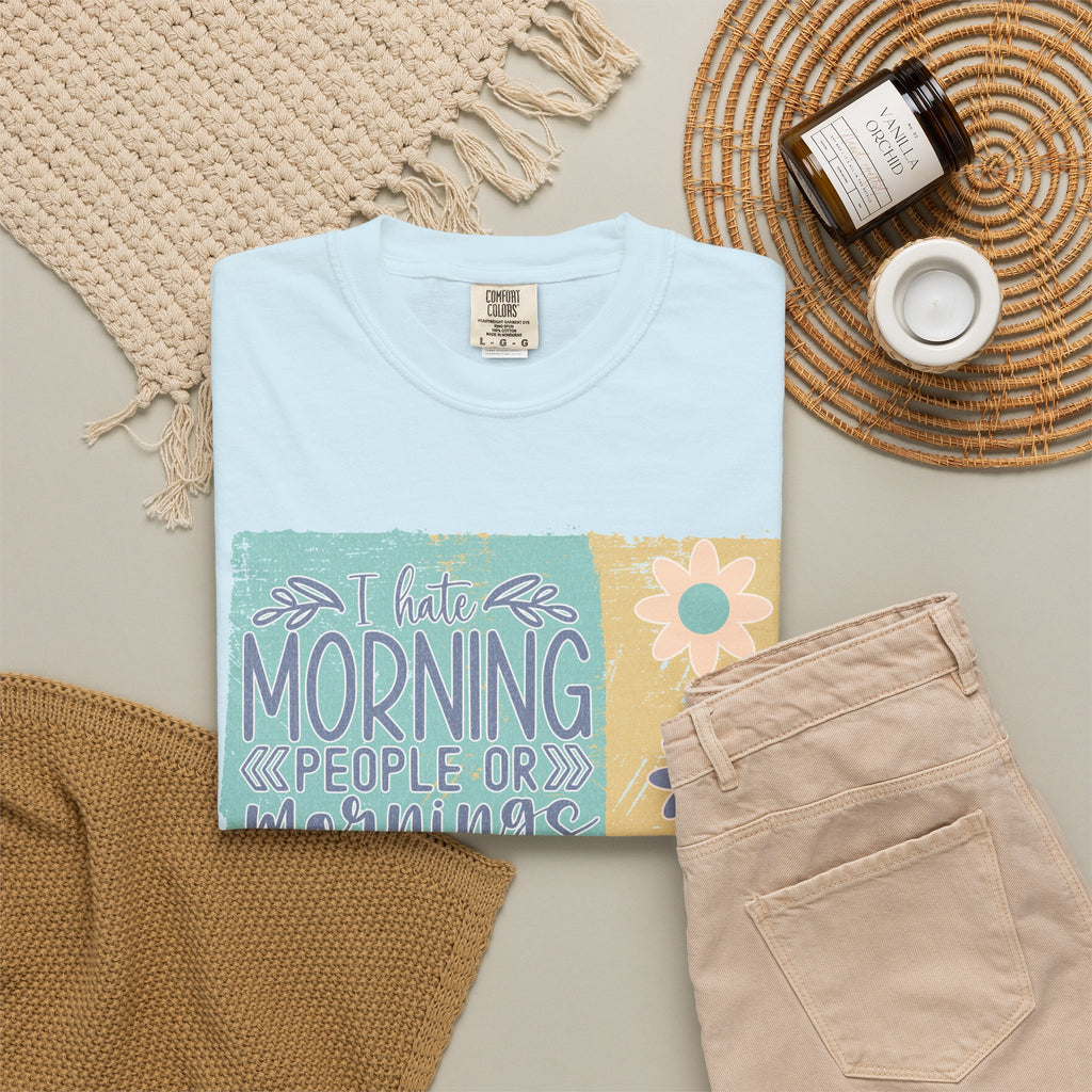I Hate Morning People Textured Shirt