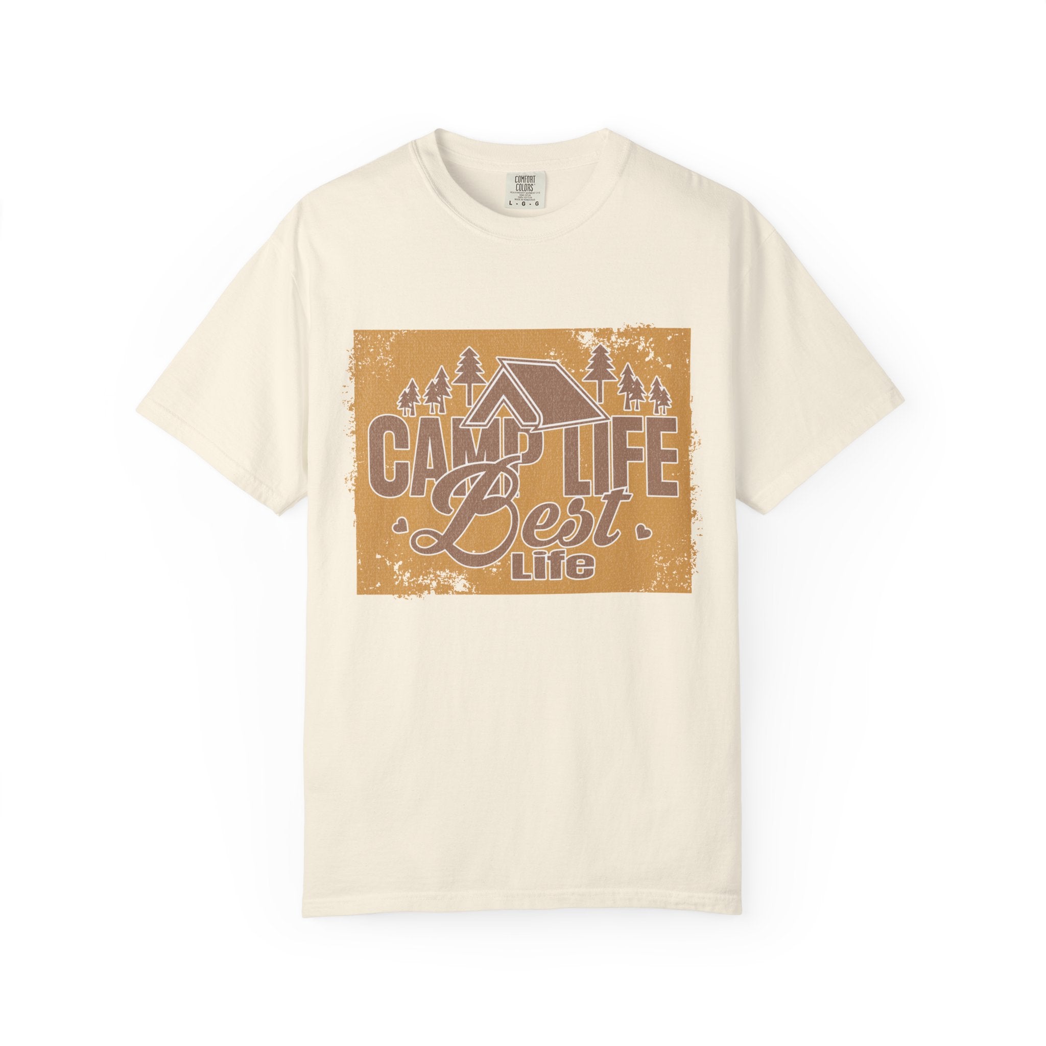 Textured Camp Life Is Best T-Shirt — Vintage Camping Graphic Tee
