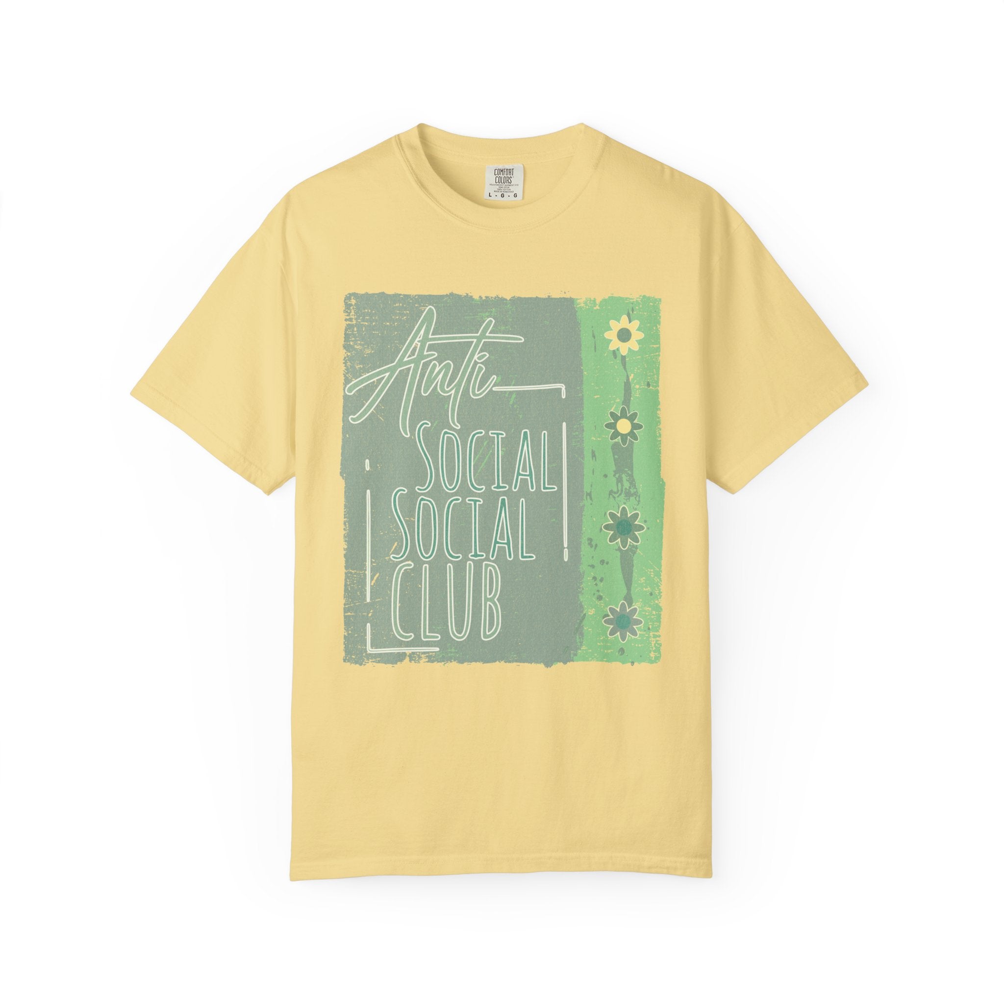 Textured Anti Social Social Club Floral Graphic T-Shirt