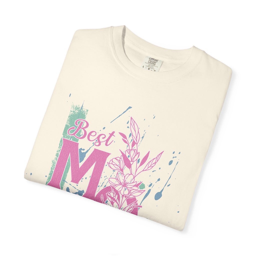 Best Mom Floral T-Shirt — Textured Mother's Day Gift Tee