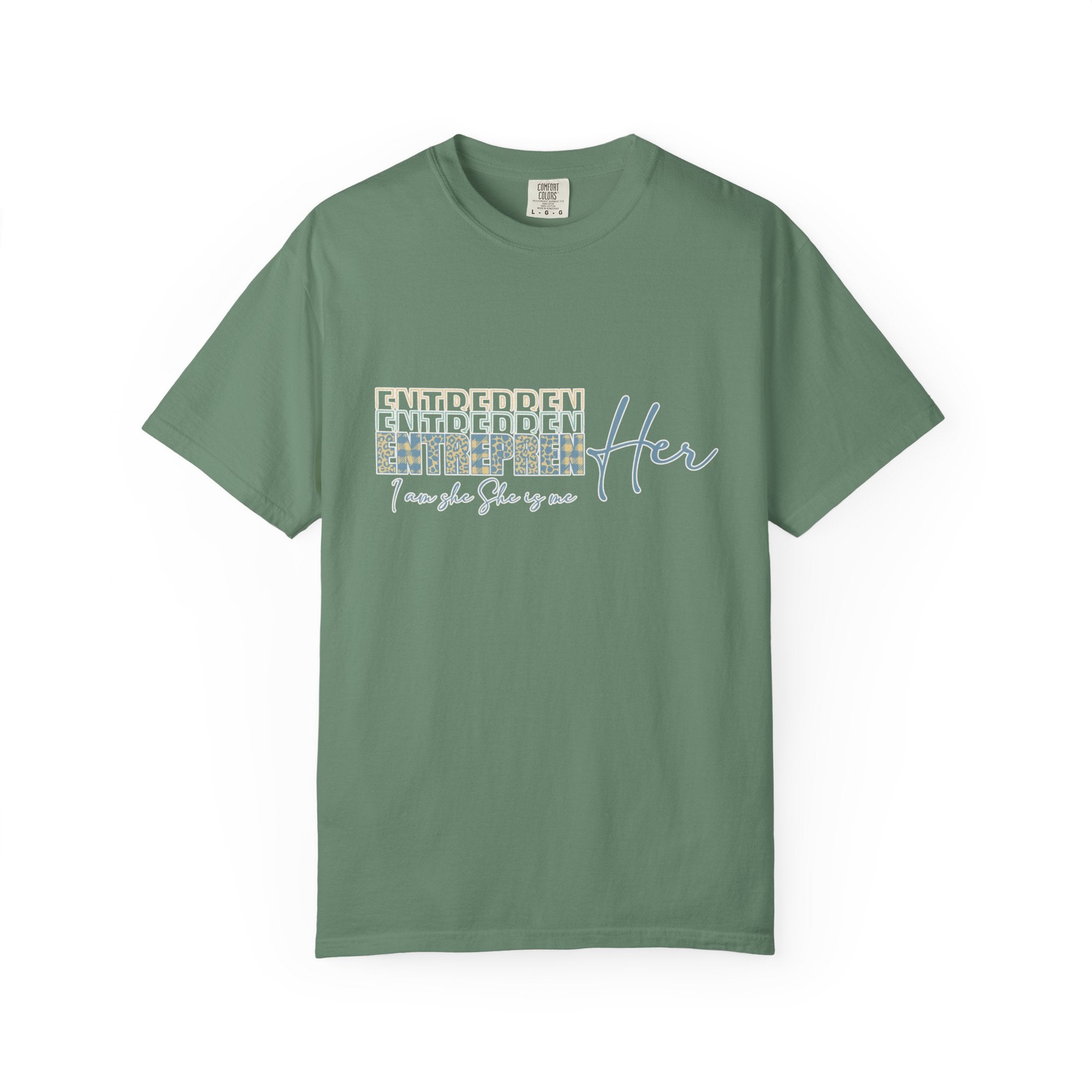 EntreprenHer Leopard Print Script Tee — "I run this, She runs you" Inspirational Graphic Tee