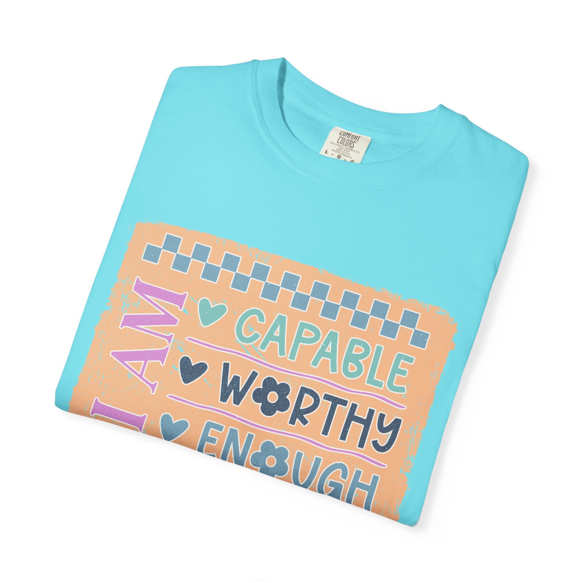 Textured I Am Capable Worthy Tee