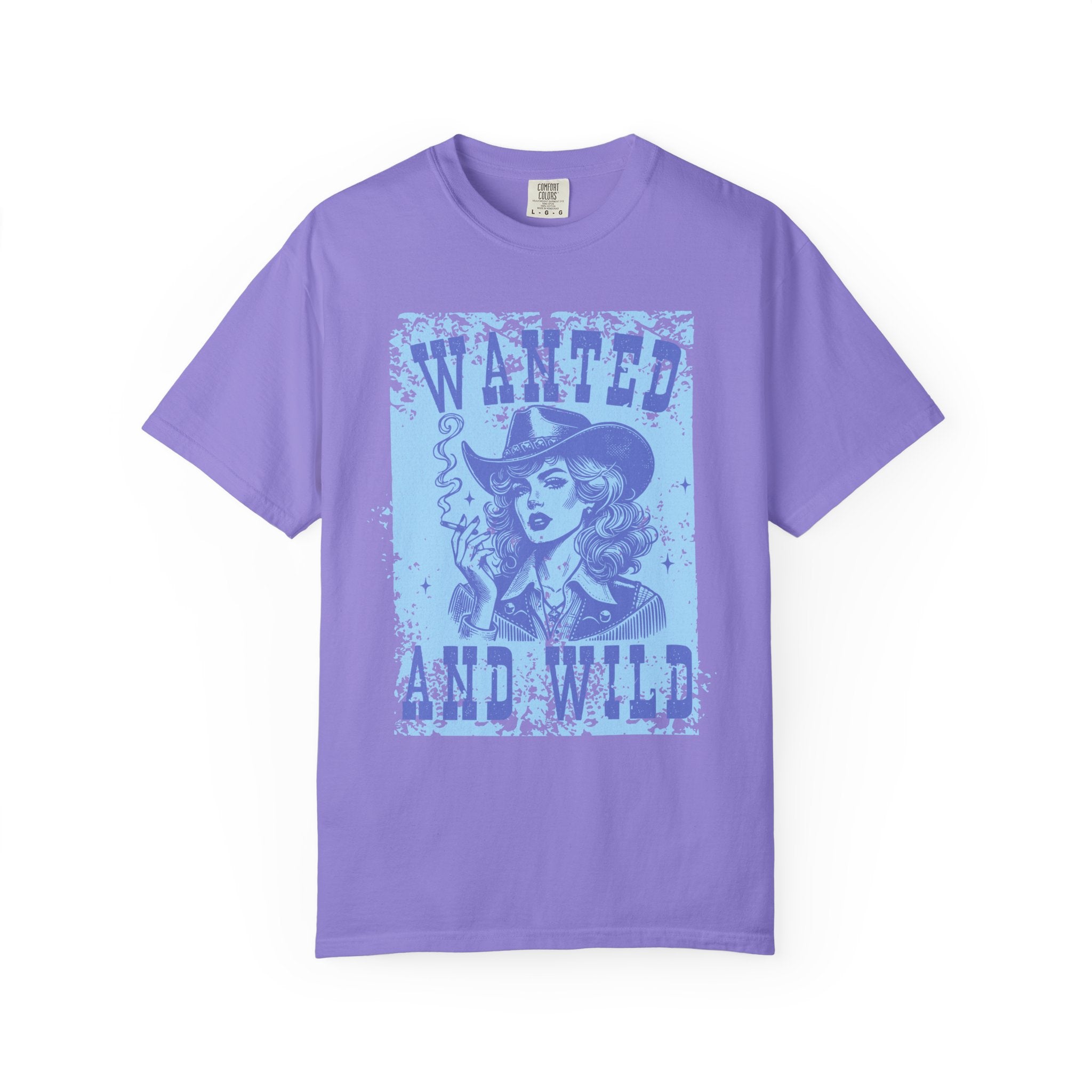 Textured Wanted and Wild Cowboy Girl T-Shirt