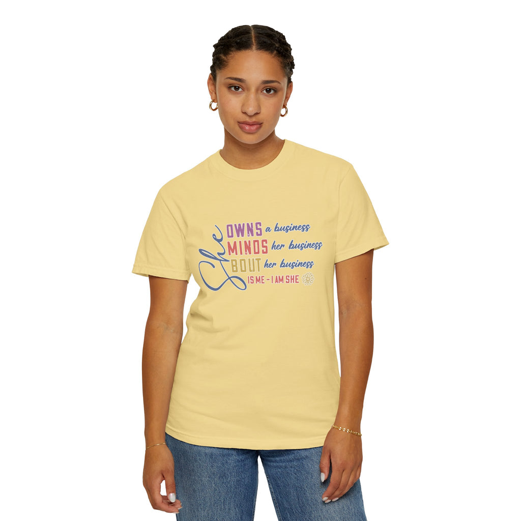 She Owns Minds T Textured-Shirt — Feminist Empowerment Tee