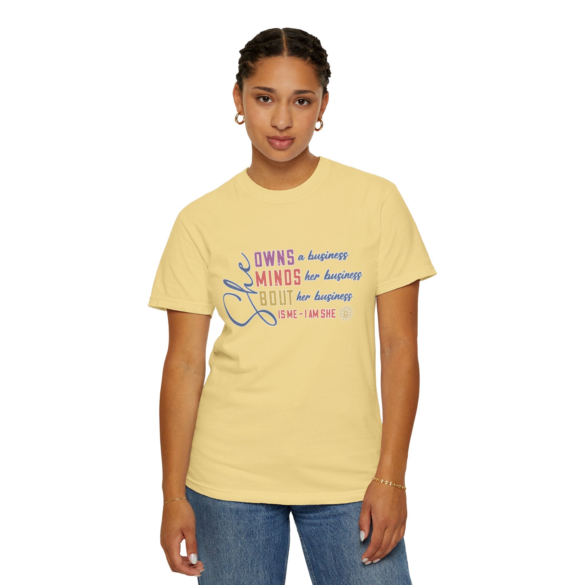 She Owns Minds T Textured-Shirt — Feminist Empowerment Tee