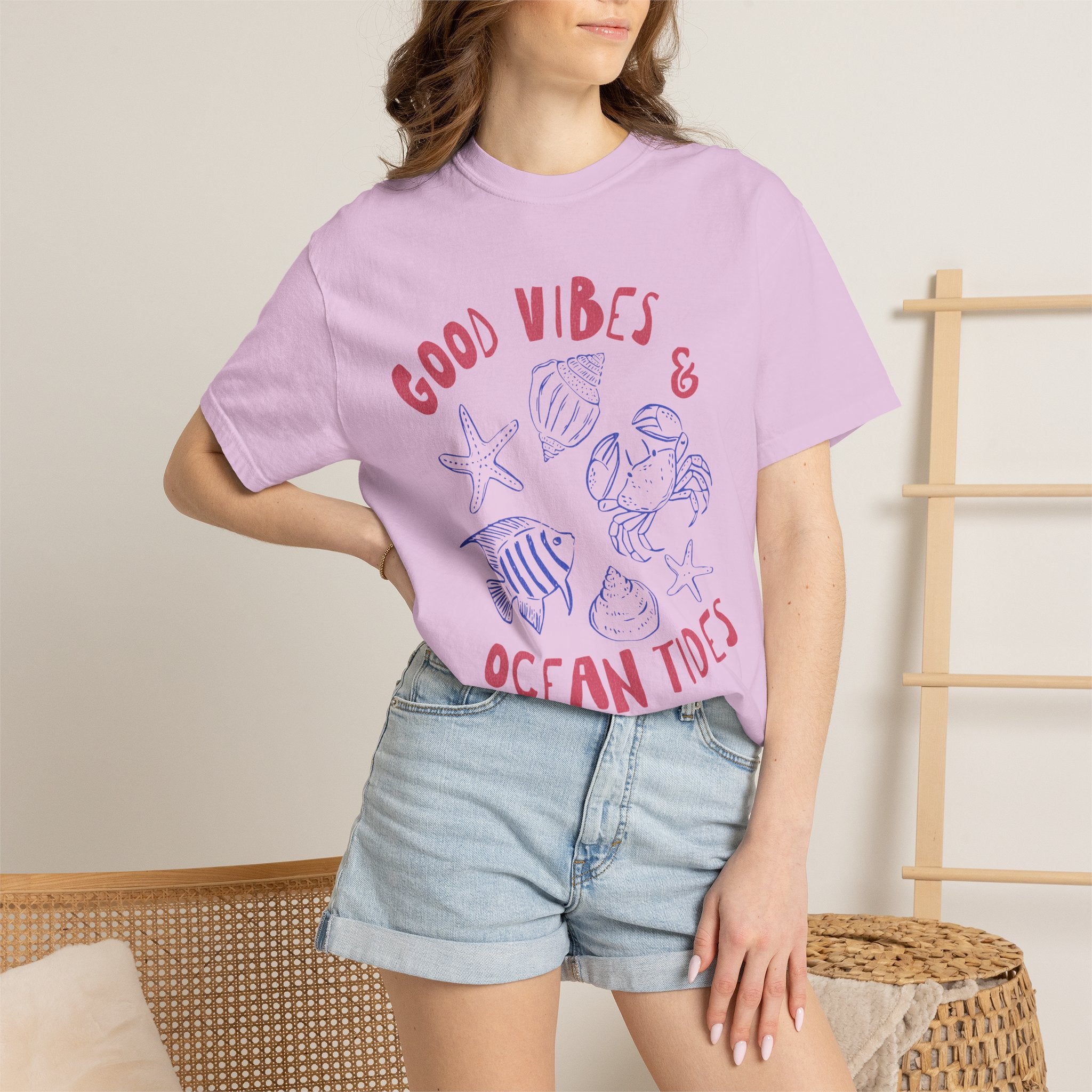 Good Vibes & Ocean Tides Textured Tee