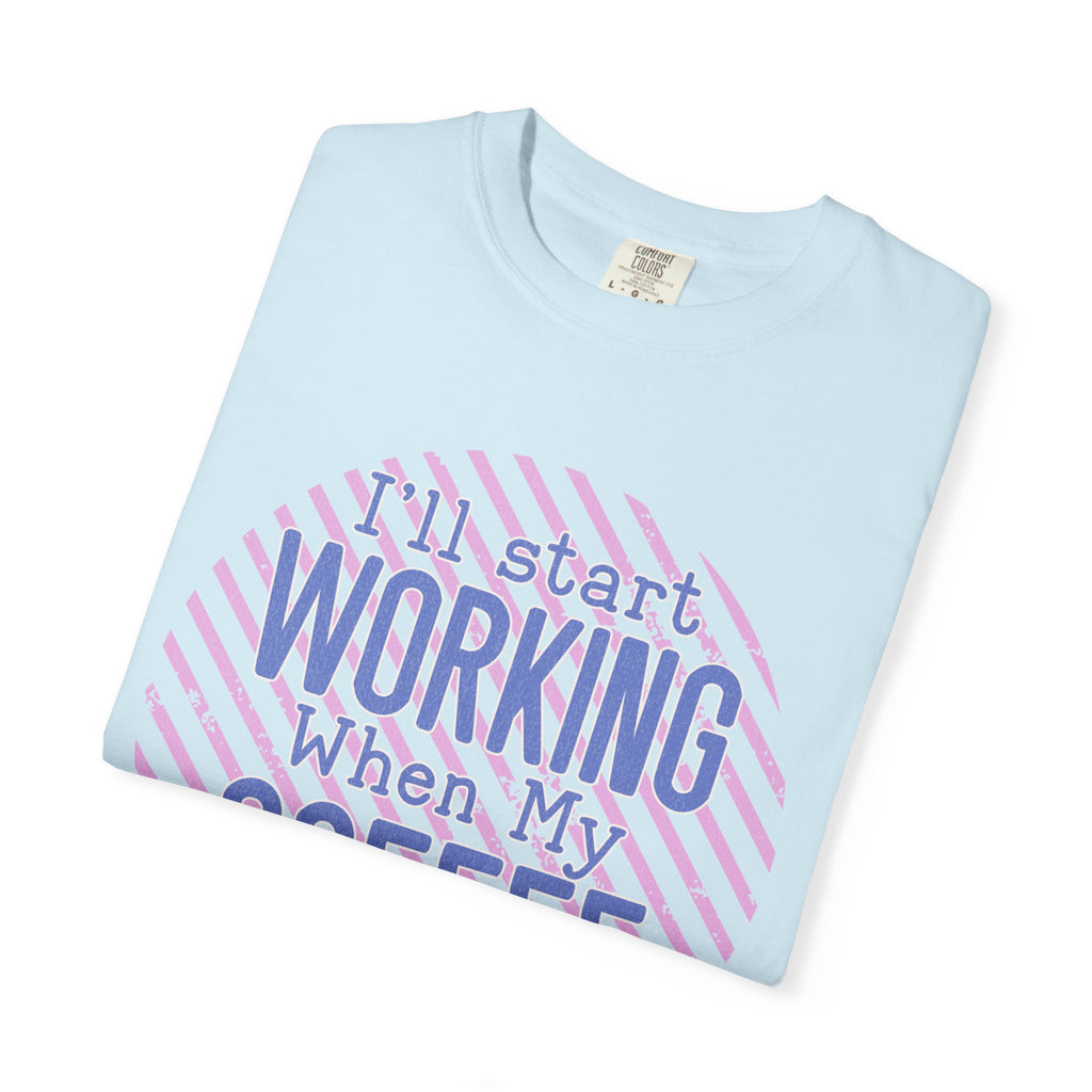 Funny Retro Textured Coffee Work Shirt
