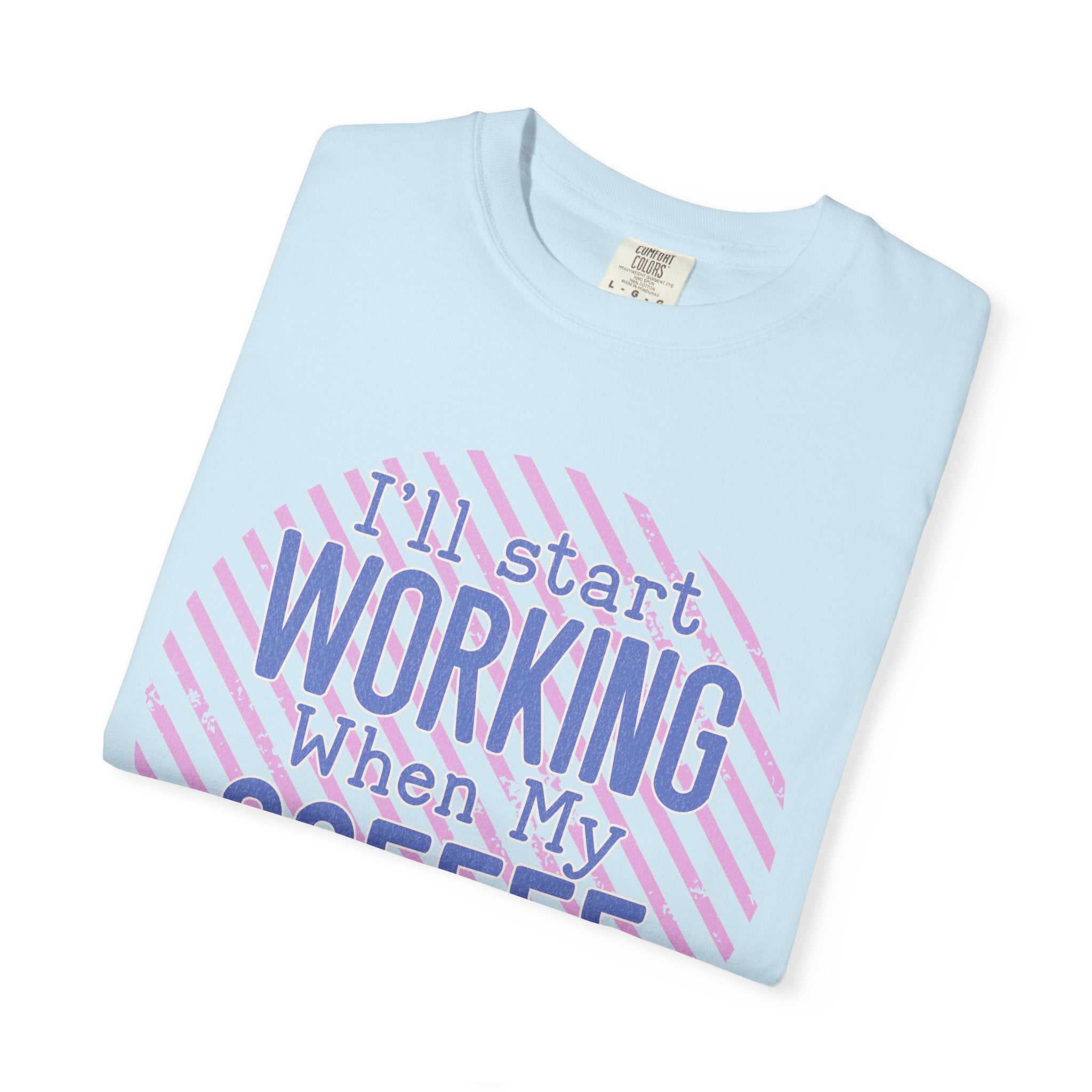 Funny Retro Textured Coffee Work Shirt