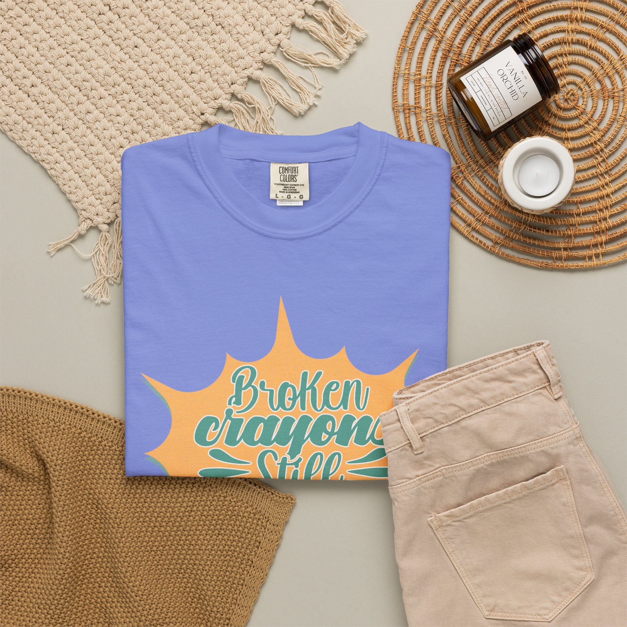 Broken Crayons Still Color Textured T-Shirt