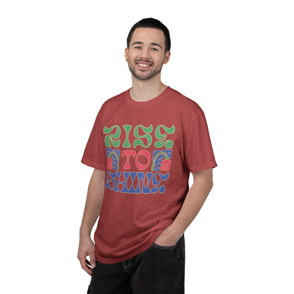 Rise to Shine T-shirt | Retro Psychedelic Lettering