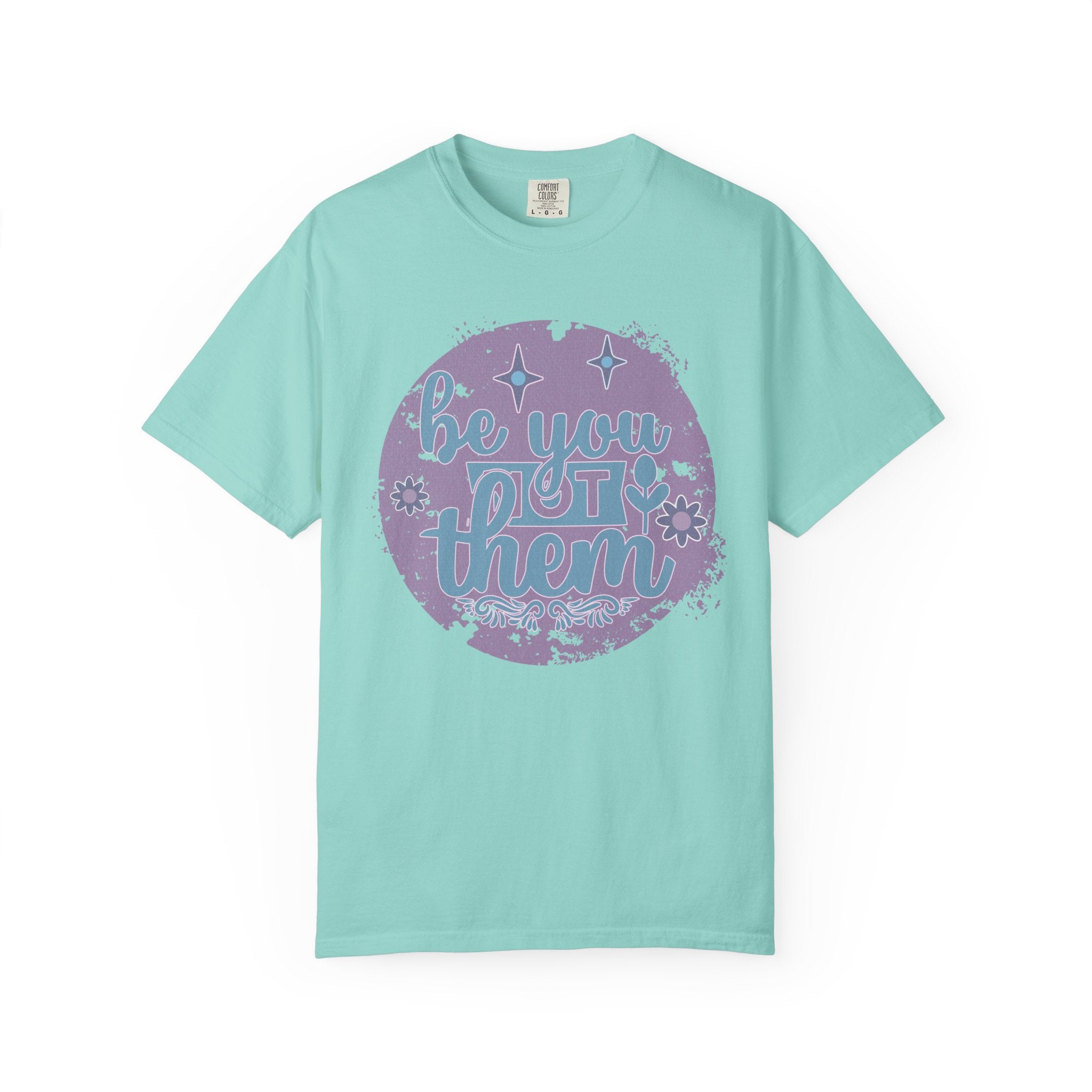 Be You, Not Them Textured T-Shirt — Retro Positive Graphic Tee