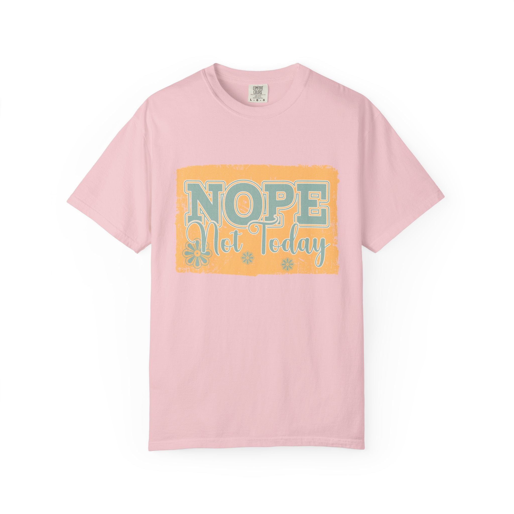 NOPE Not Today T-shirt | Textured Retro Beach Script Graphic