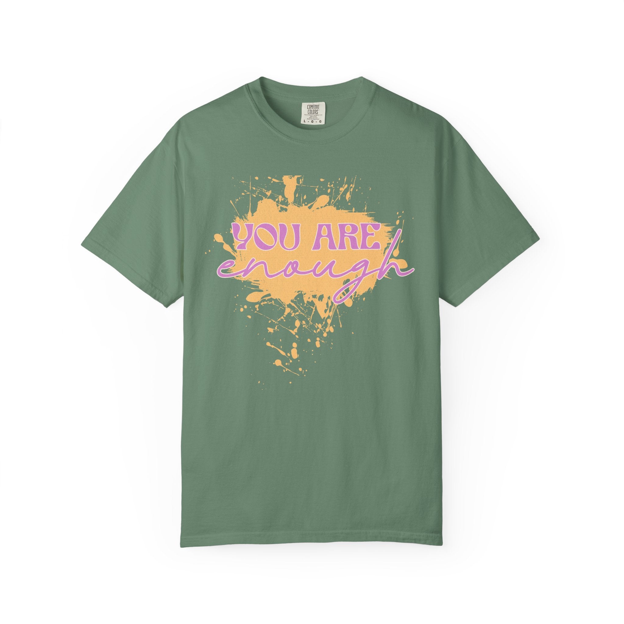 You Are Enough Textured T‑Shirt — Inspirational Positive Message Tee