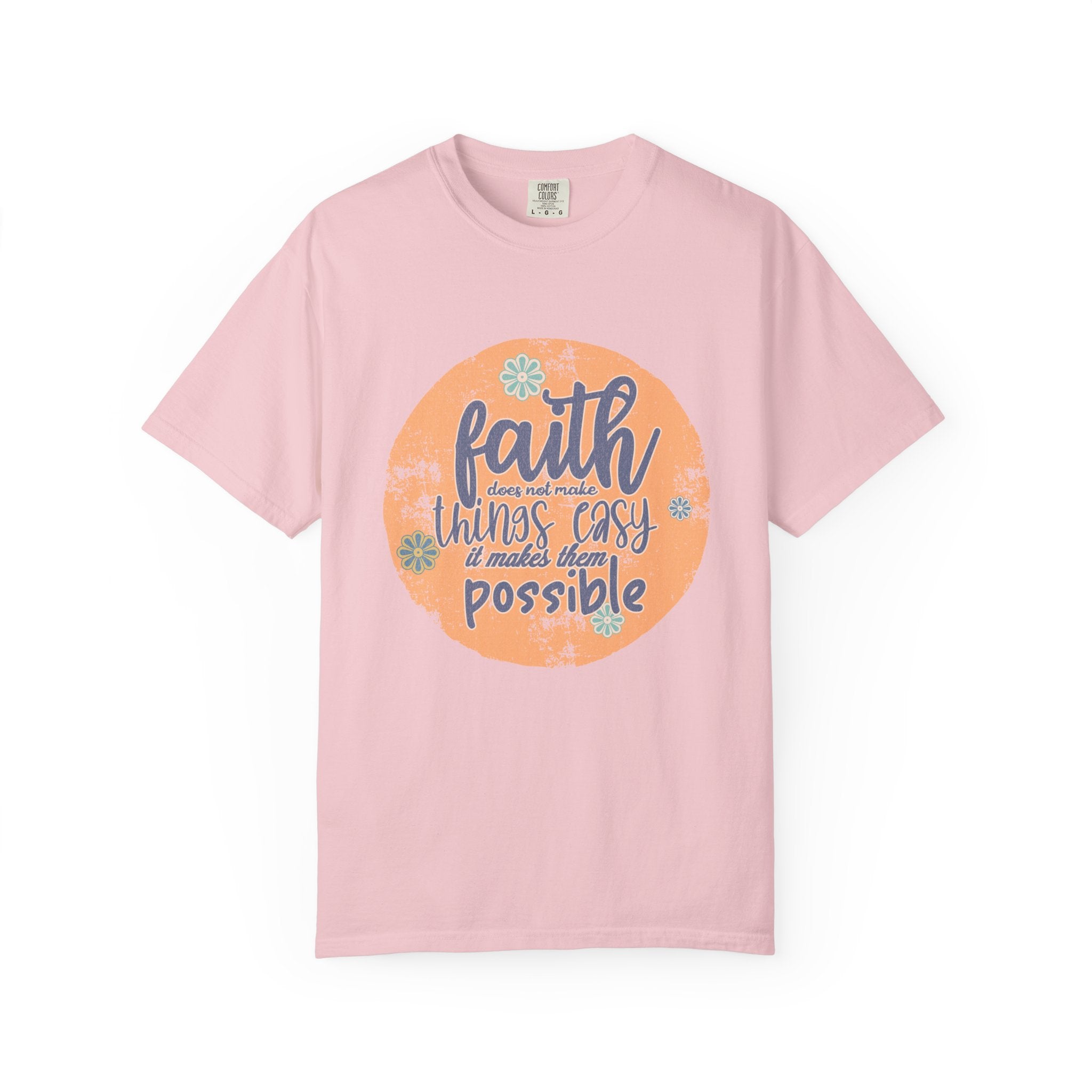 Faith Makes Things Possible T-shirt | Textured Inspirational Typography