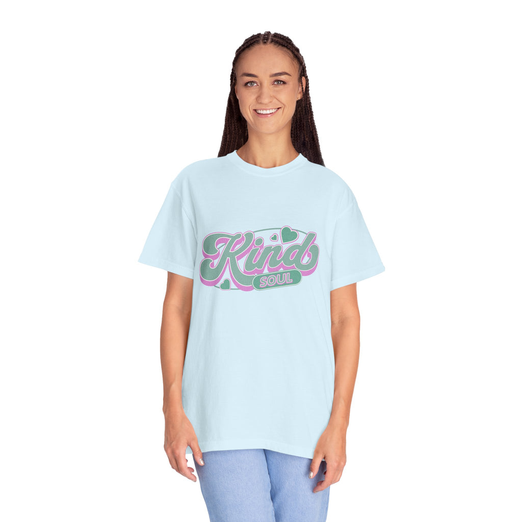 Textured Kind Soul T-Shirt — Retro Pastel Graphic Tee