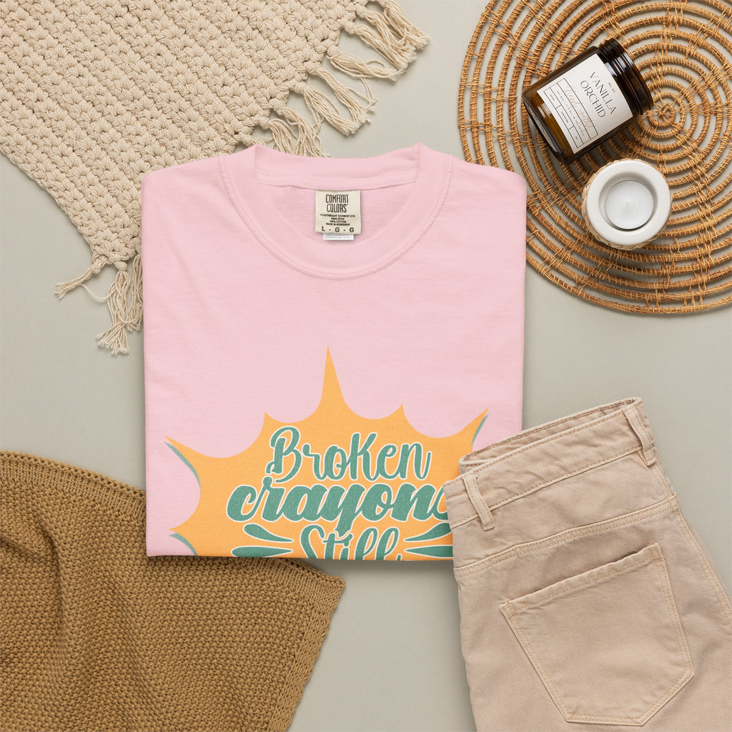Broken Crayons Still Color Textured T-Shirt