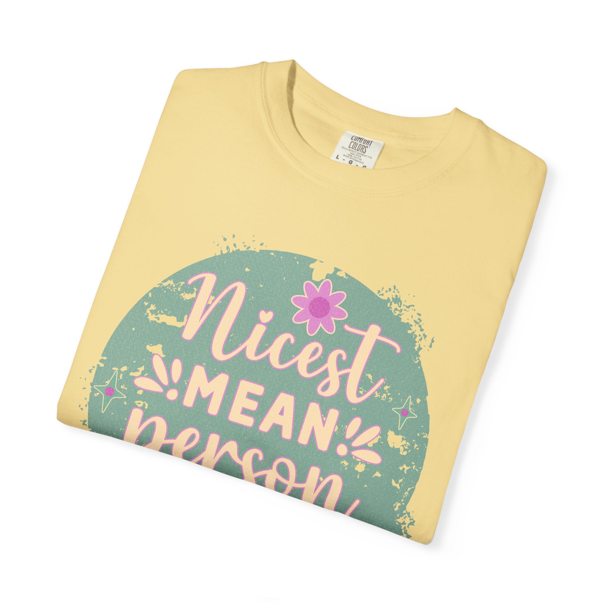 Textured Nicest Mean Person Ever T-Shirt
