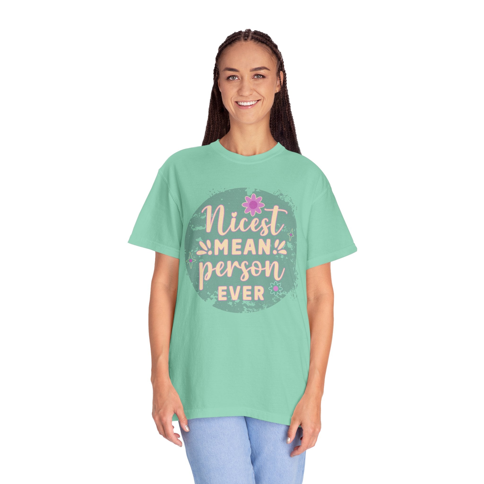Textured Nicest Mean Person Ever T-Shirt