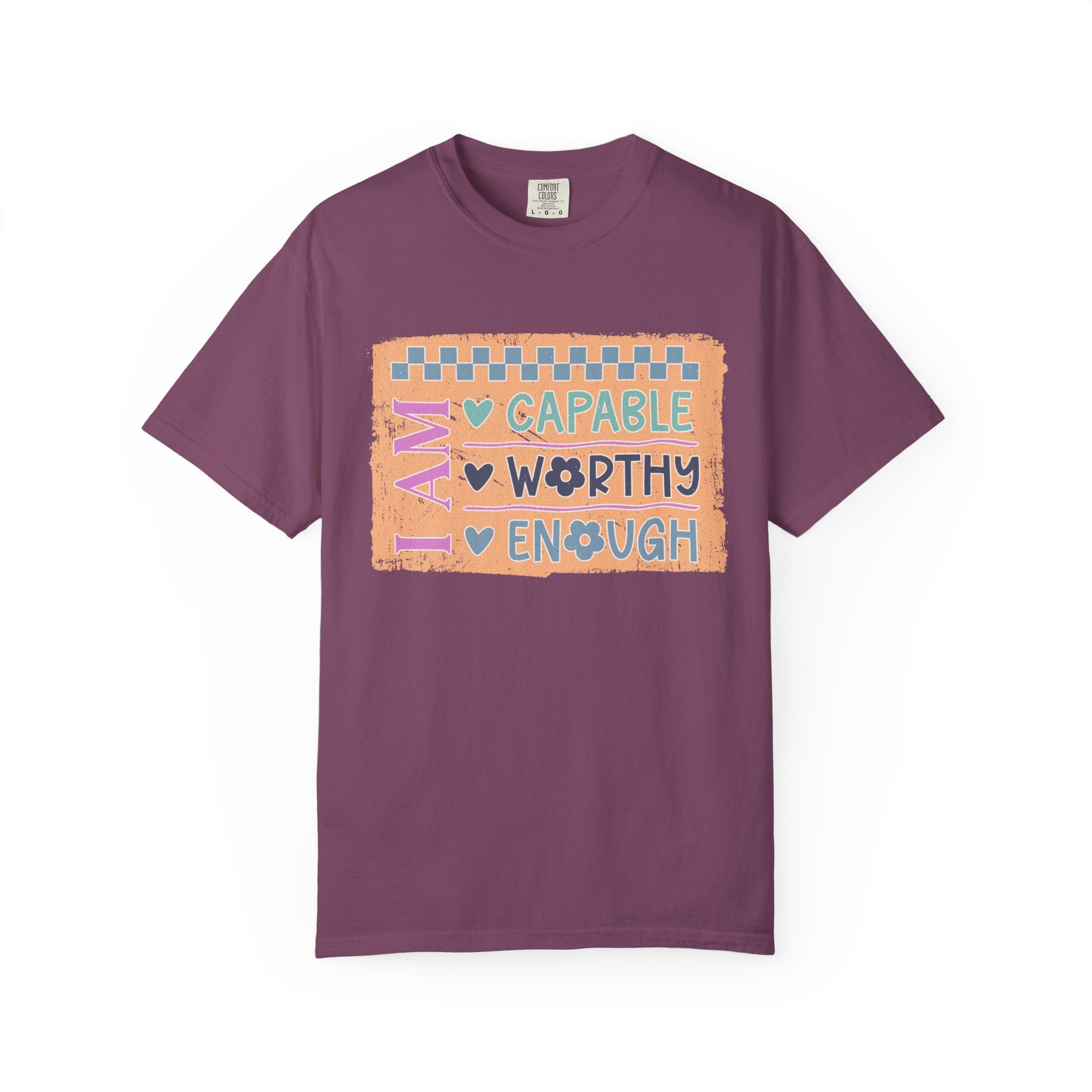 Textured I Am Capable Worthy Tee