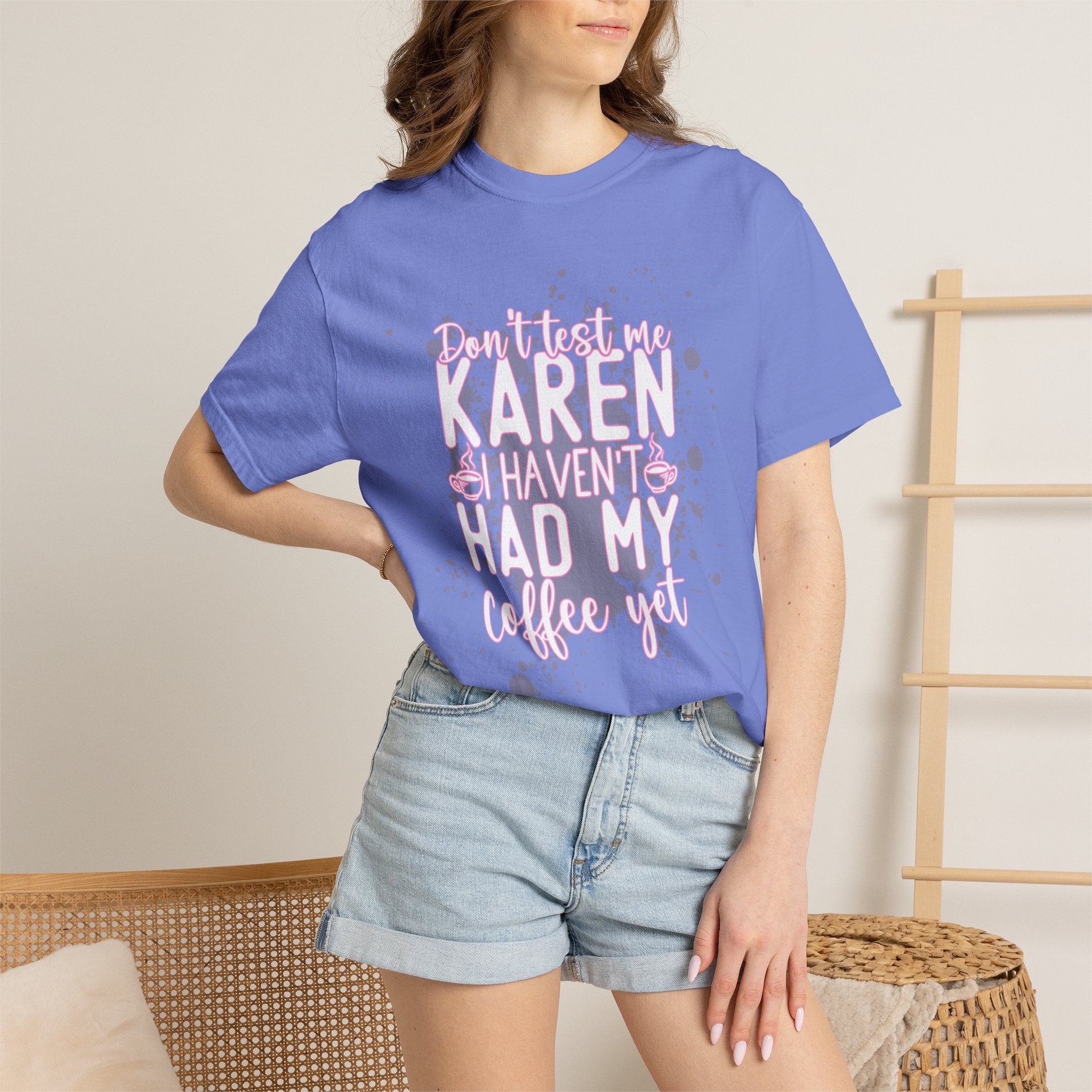 Textured Retro Karen Coffee Graphic Tee
