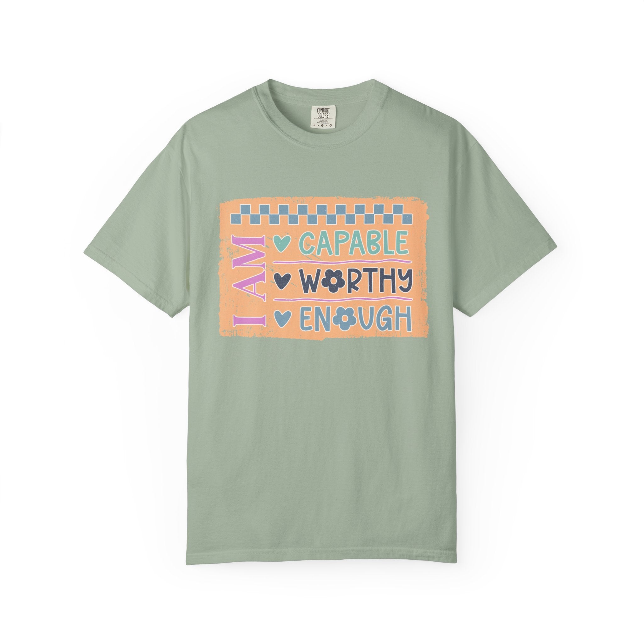 Textured I Am Capable Worthy Tee