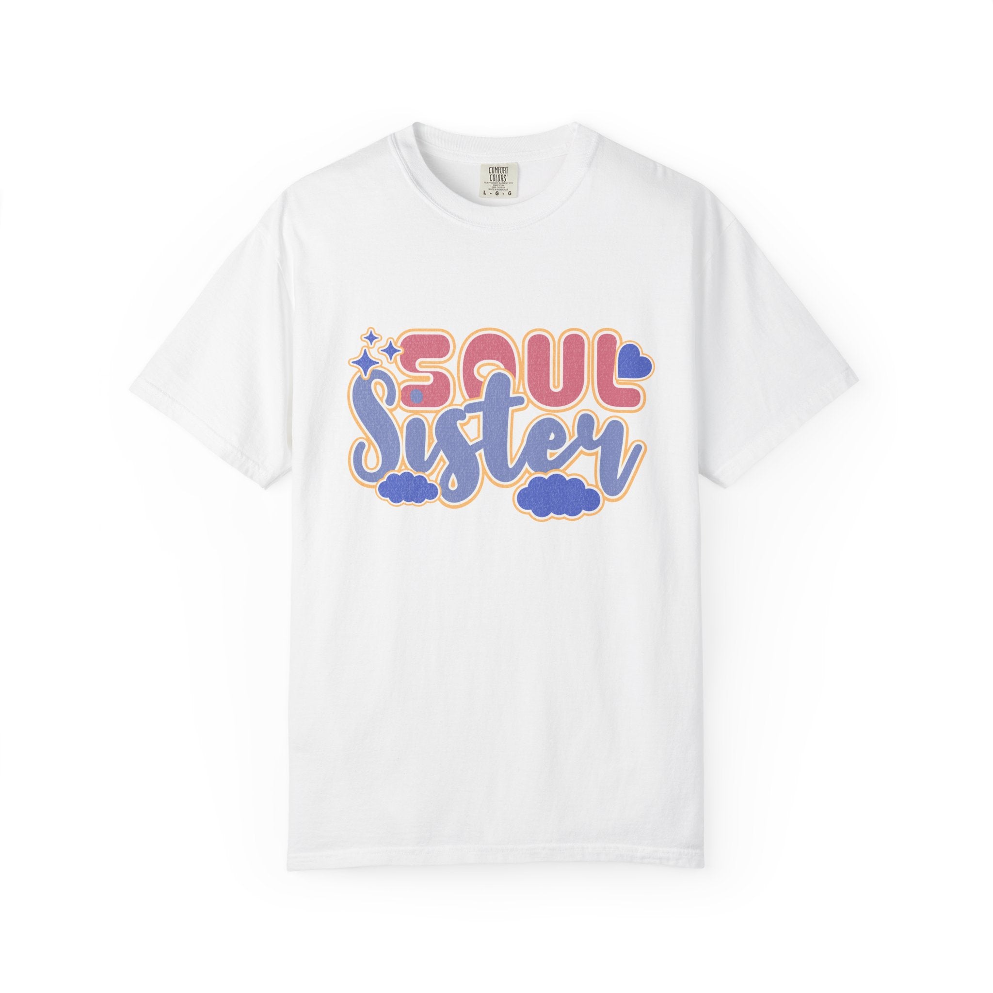 Soul Sister Textured T-Shirt — Retro Script Graphic Tee
