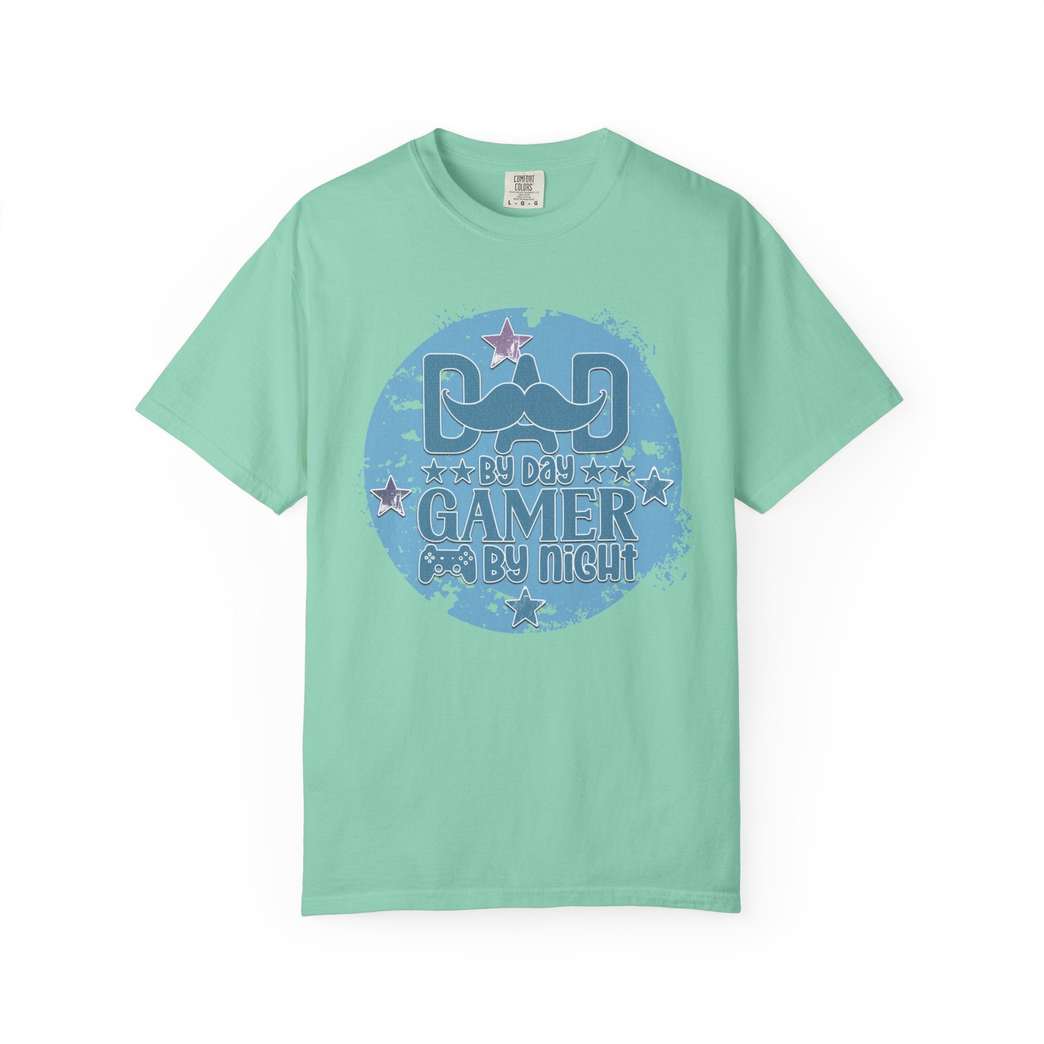 Funny Dad By Day Gamer By Night Textured T-Shirt