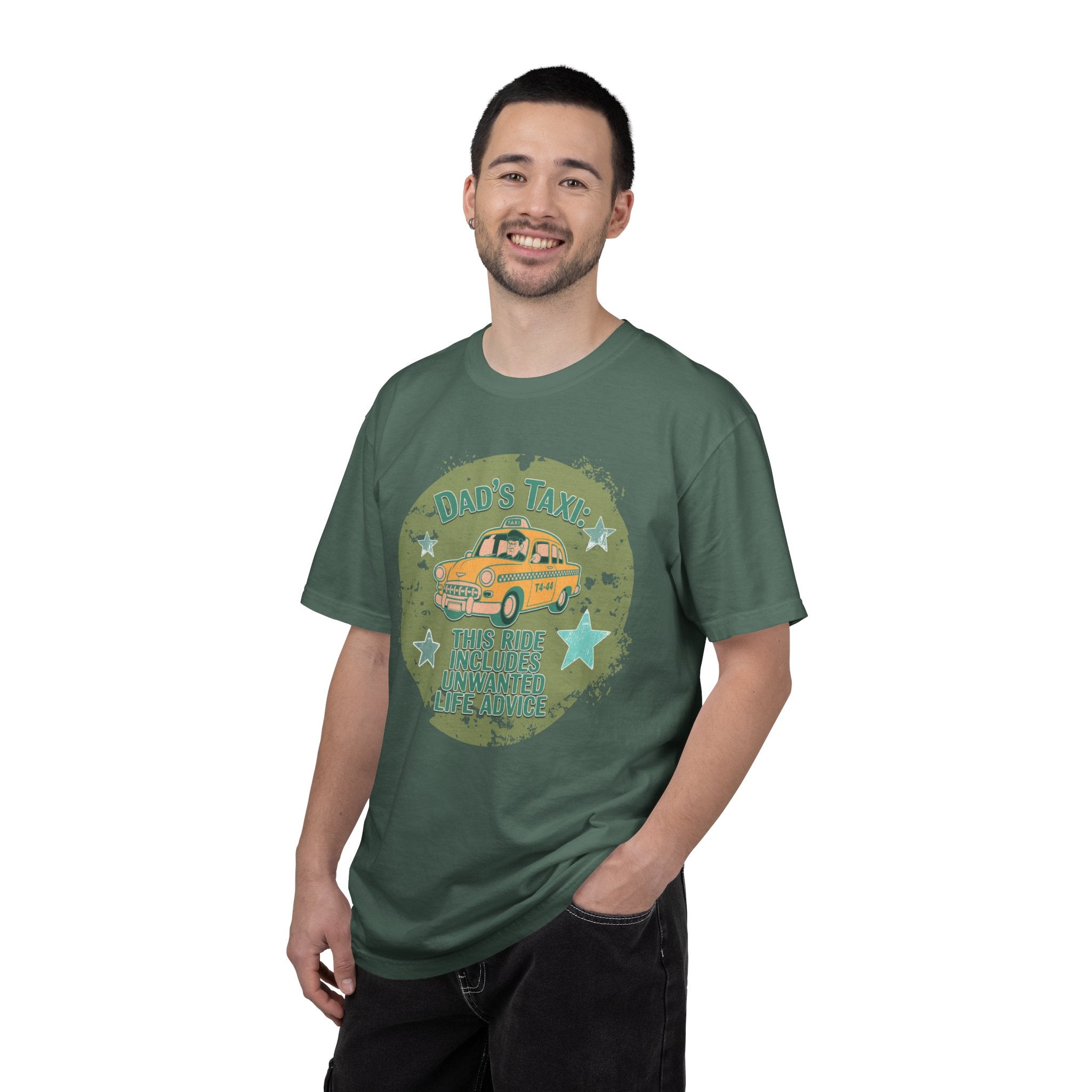 Textured Dad's Taxi Vintage Car T-Shirt