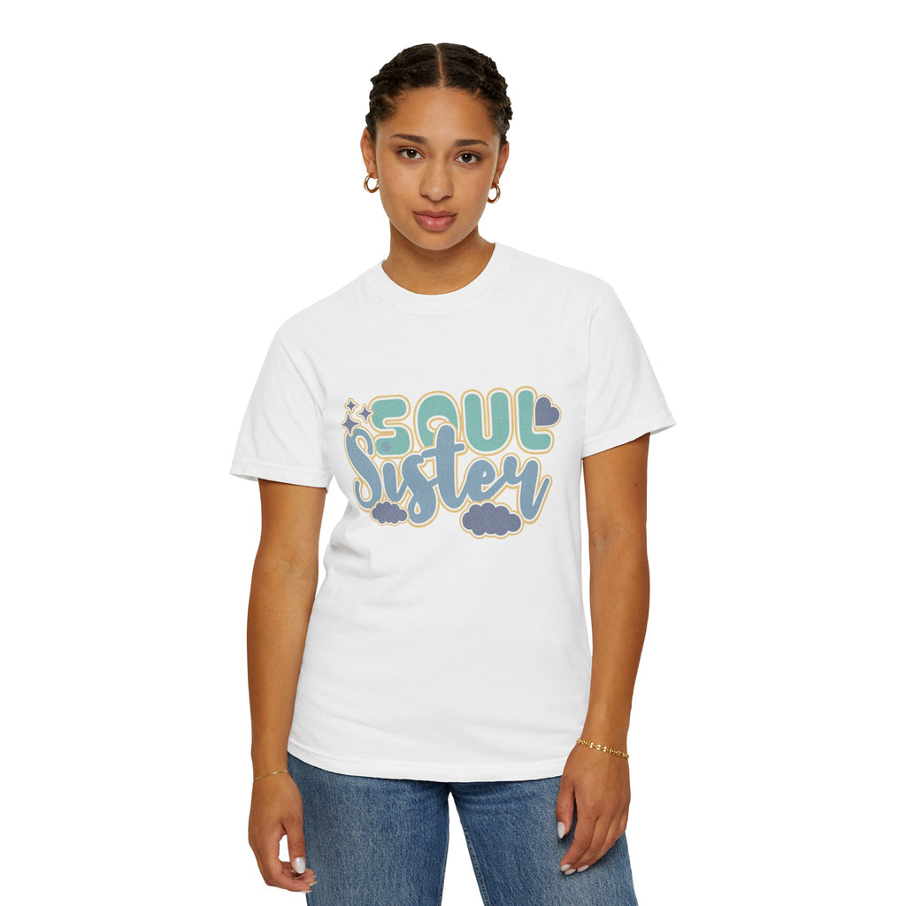 Soul Sister Textured T-Shirt — Retro Cloud Graphic Tee