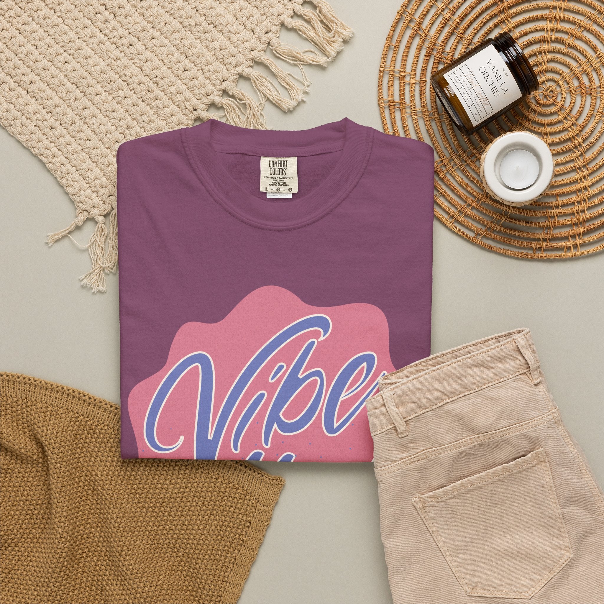 Vibe High Graphic Textured T‑Shirt