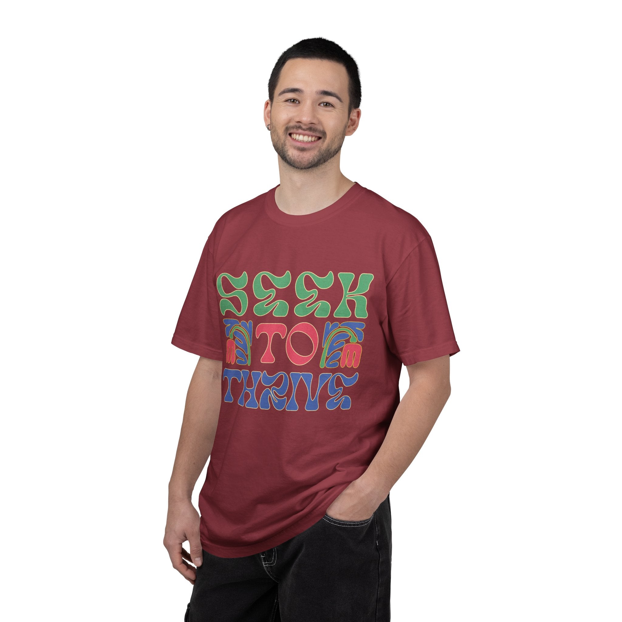 Seek to Thrive T-shirt | Textured Retro Psychedelic Lettering