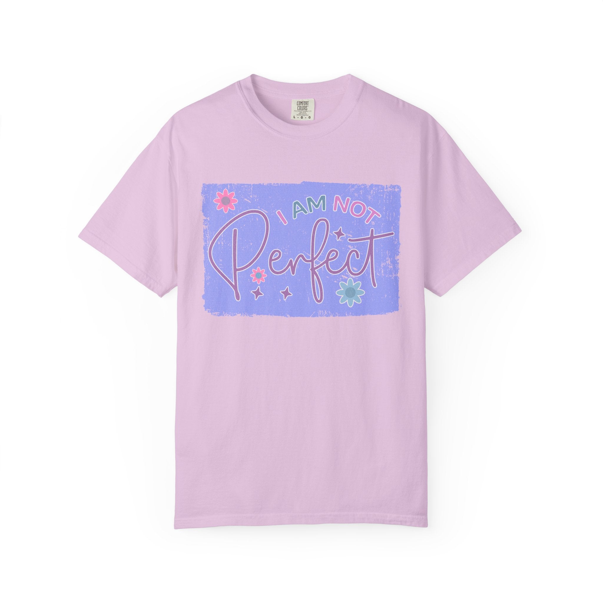 I Am Not Perfect Floral Textured T-Shirt